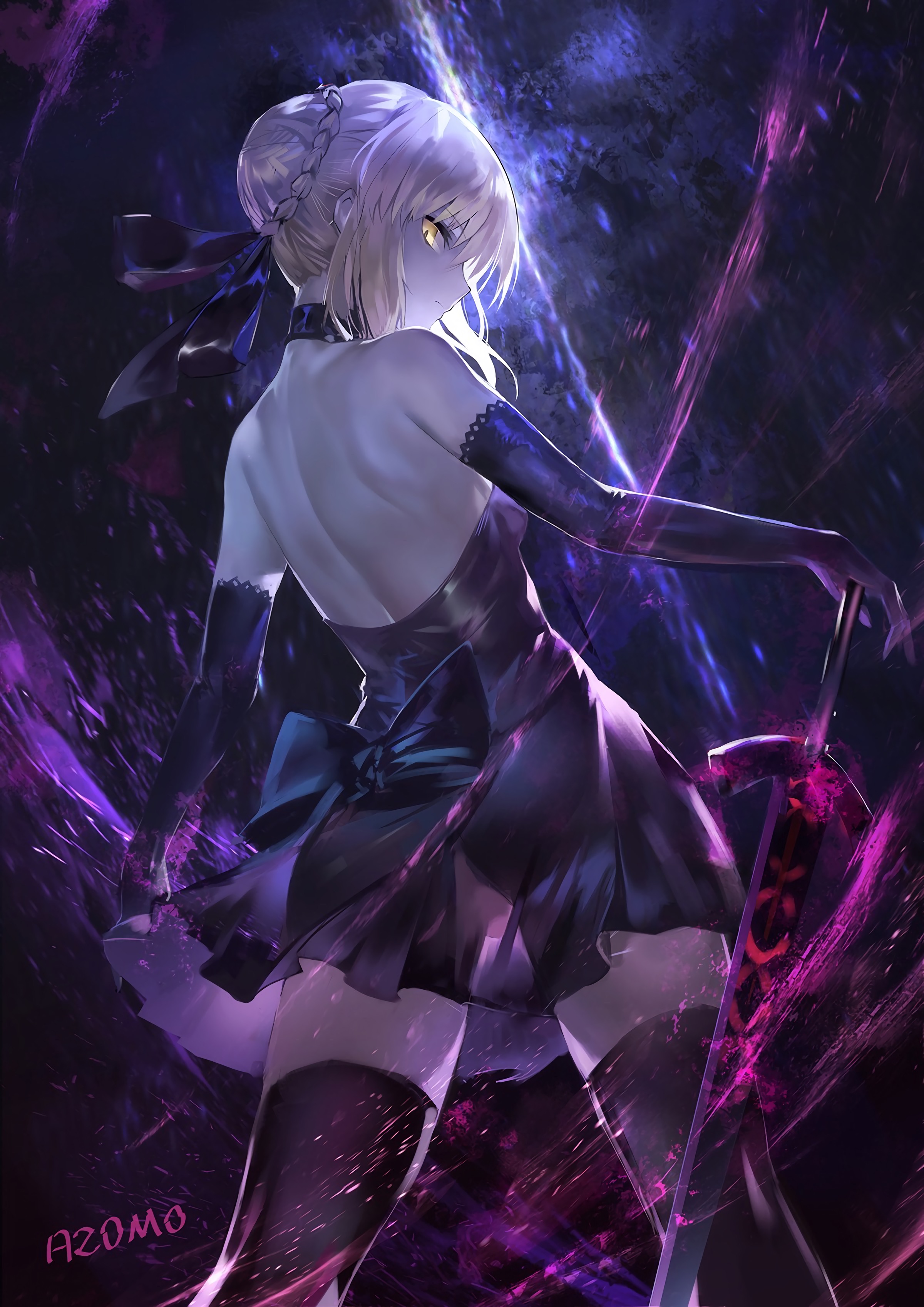 Fate Grand Order Anime Girls Artwork Portrait Display Fate Series Artoria Pendragon Saber Alter Azom 2400x3394