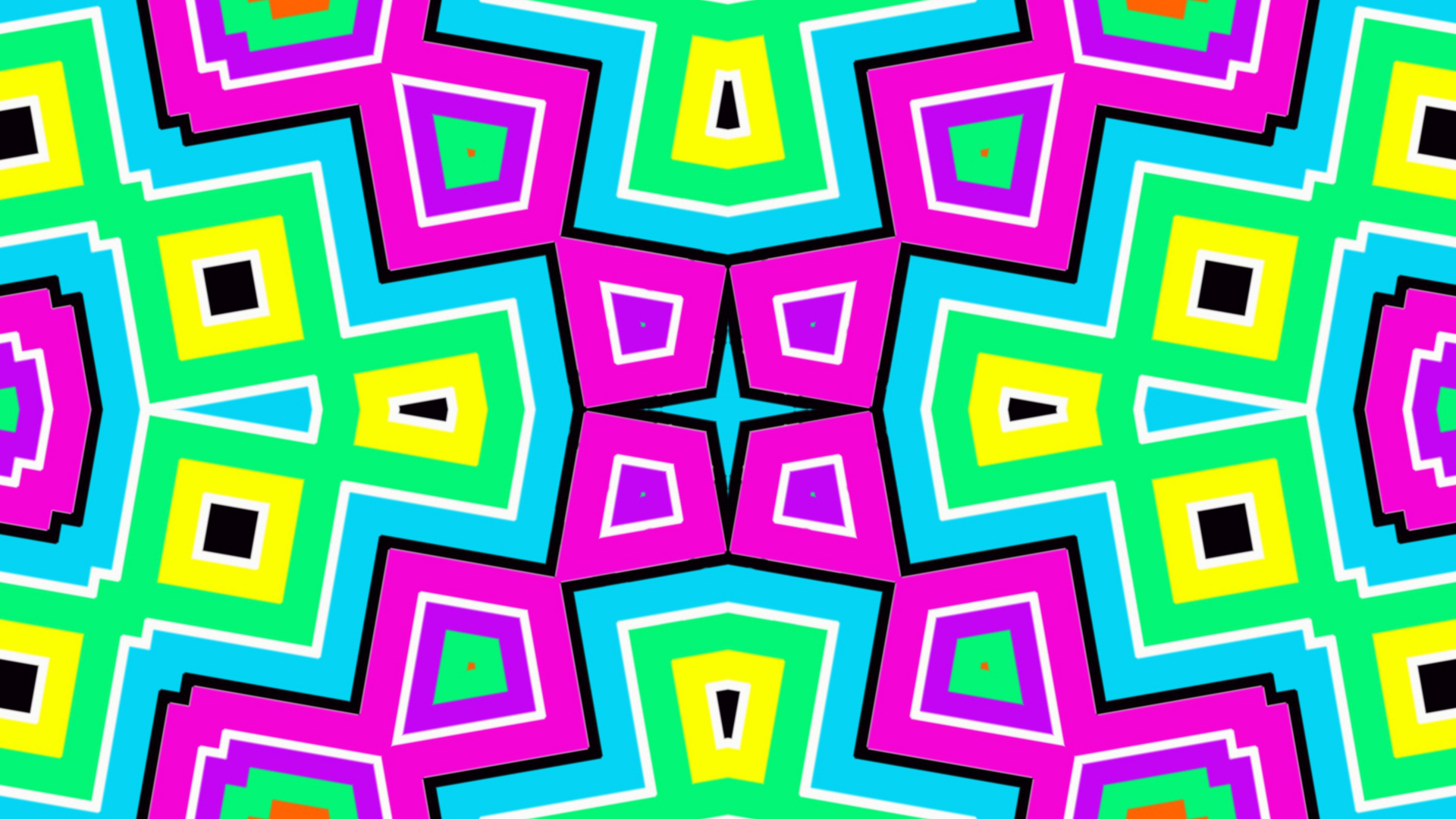 Colors Kaleidoscope Pattern Shapes Colorful 1920x1080
