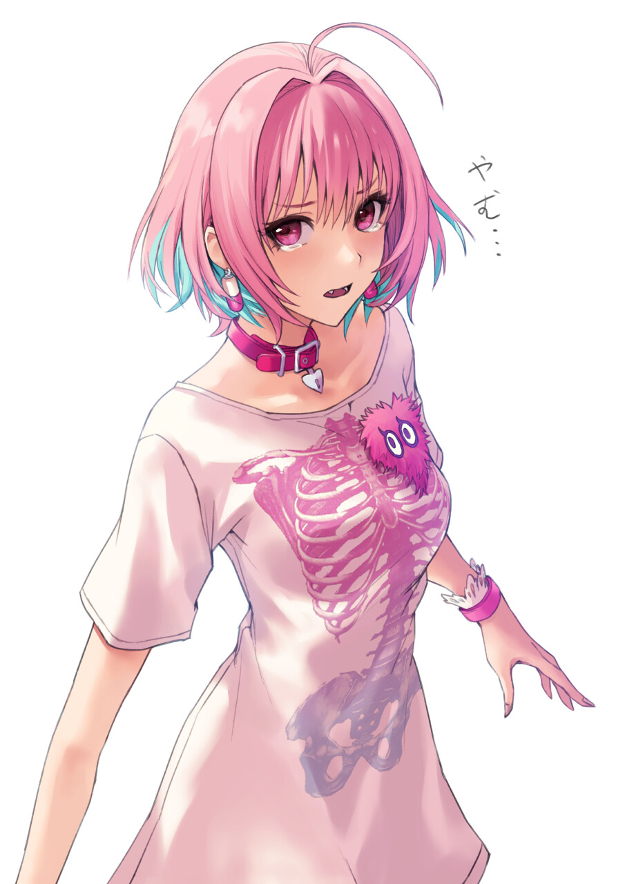 THE IDOLM STER Cinderella Girls Riamu Yumemi Applekun THE IDOLM STER Anime Girls Pink Eyes Collar 905x1280