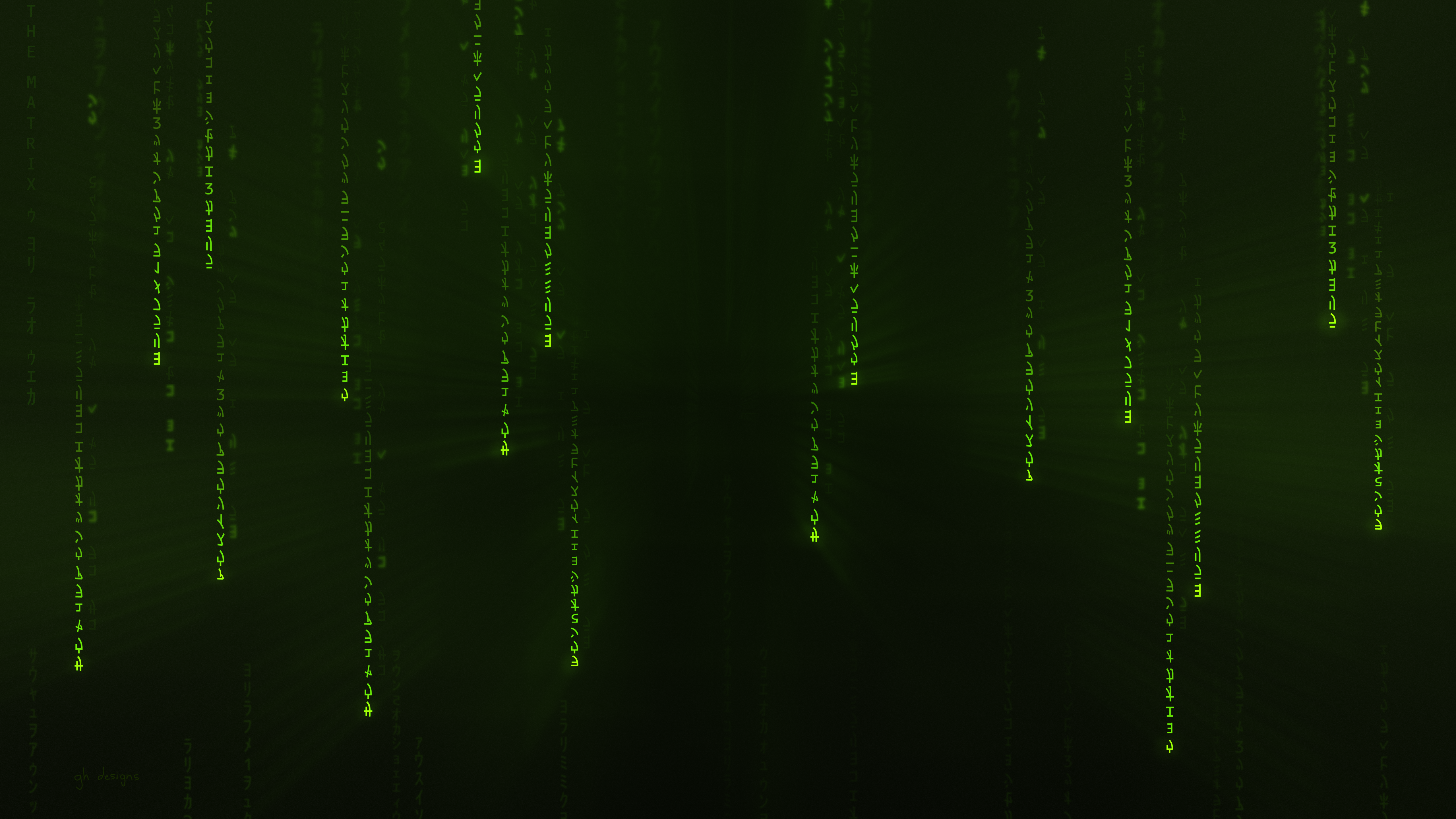 The Matrix Green Minimalism 5120x2880