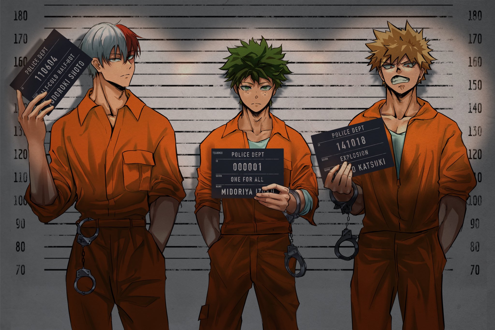 Anime Anime Boys Boku No Hero Academia Todoroki Sh To Katsuki Bakugou Midoriya Izuku Prisoners Group 2048x1366