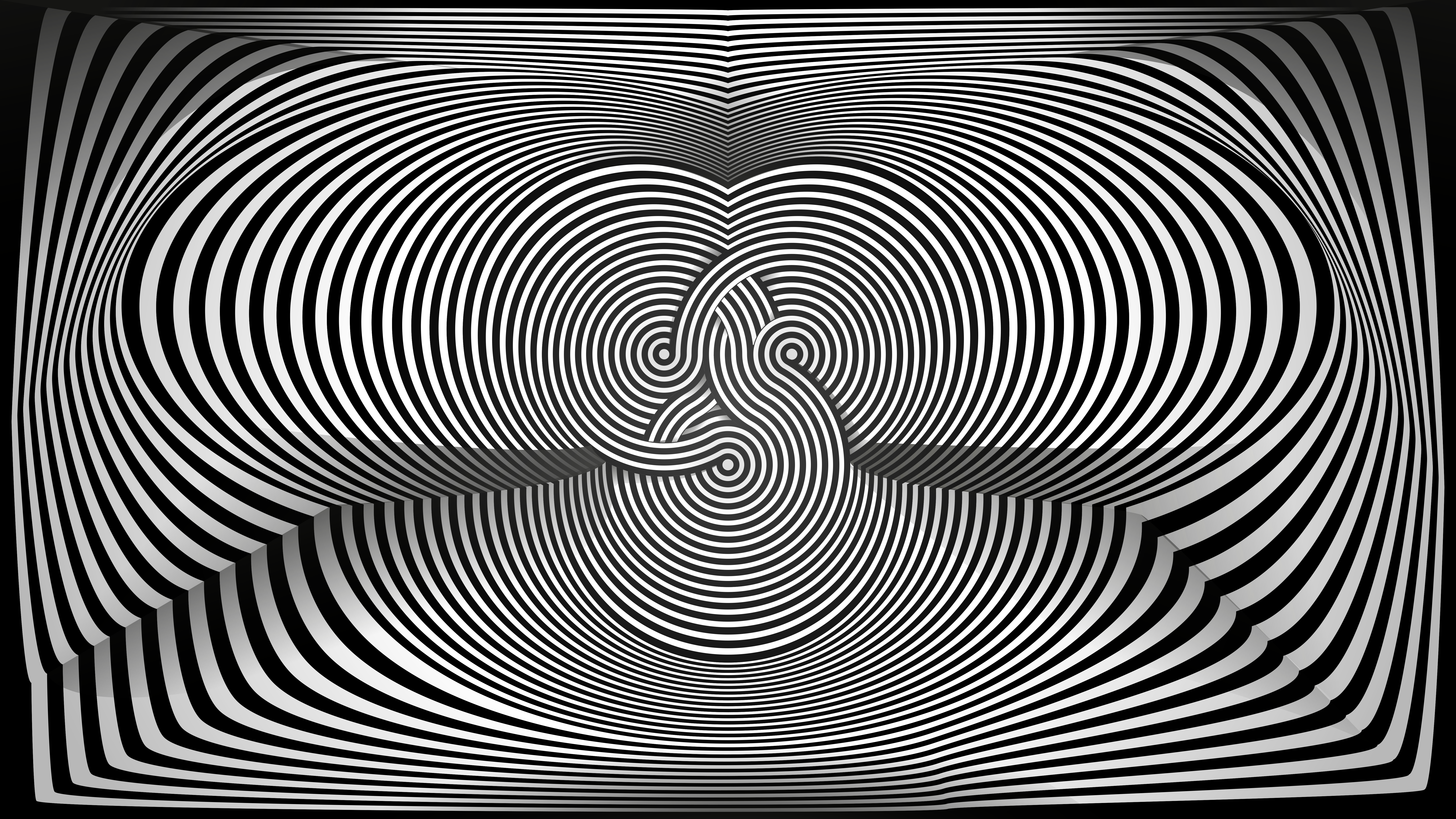 Optical Illusion Black Amp White 8000x4500