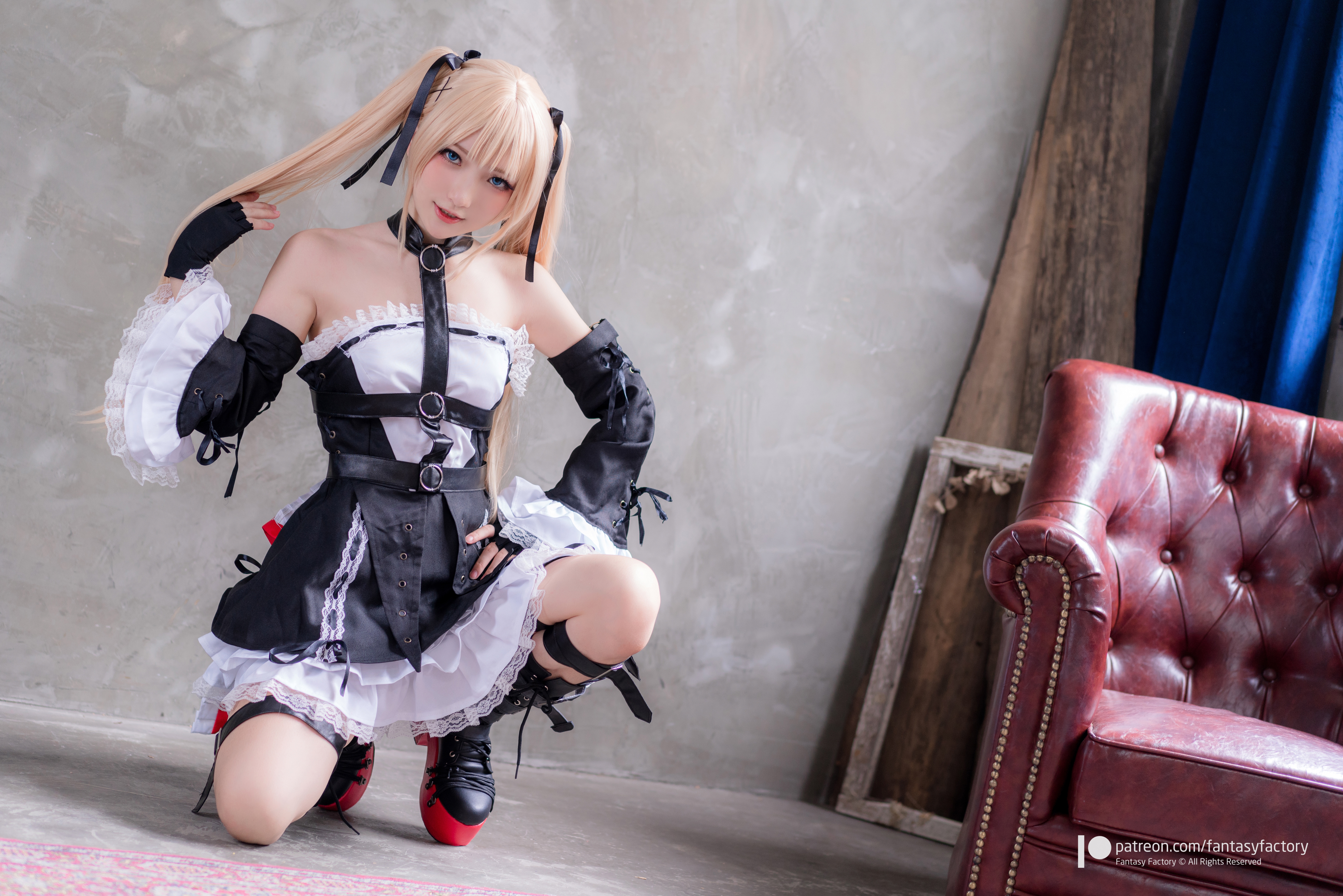 Women Model Asian Cosplay Marie Rose Dead Or Alive Video Games Video Game Girls Gothic Lolita Dress  7470x4983