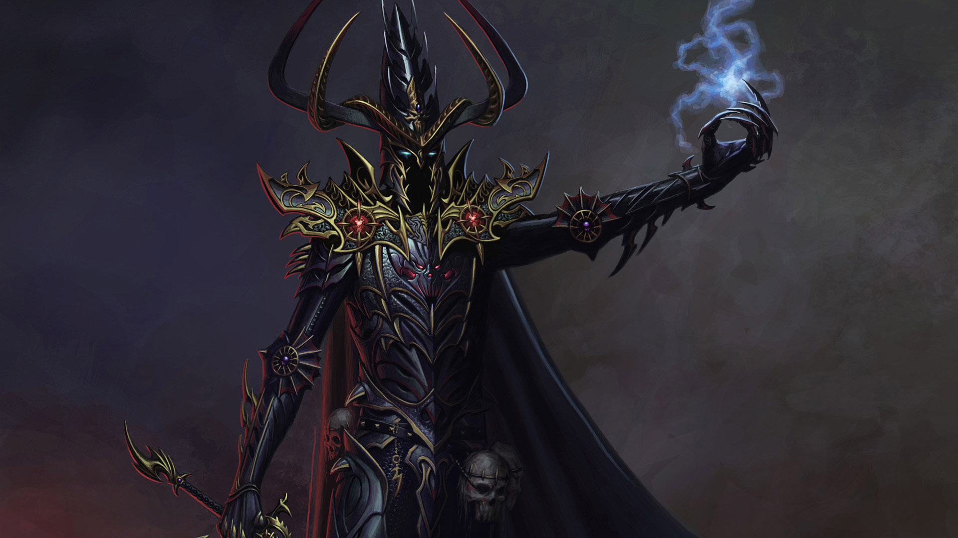 Demon Magic Warrior Dark Elf Malekith Warhammer 1920x1080