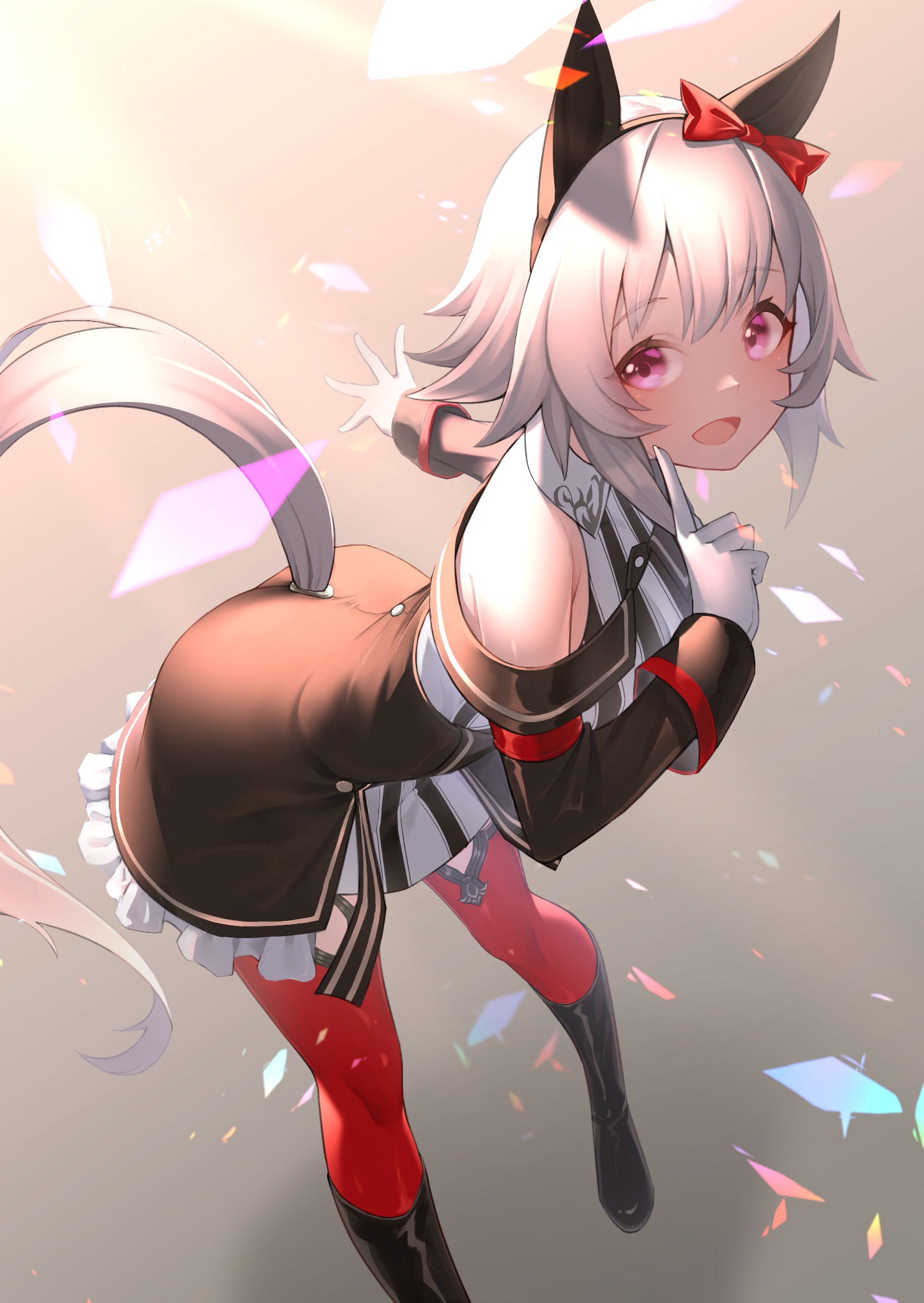 Curren Chan Uma Musume Short Hair Gray Hair Uma Musume Pretty Derby Horse Girls Animal Ears Anime An 1446x2039