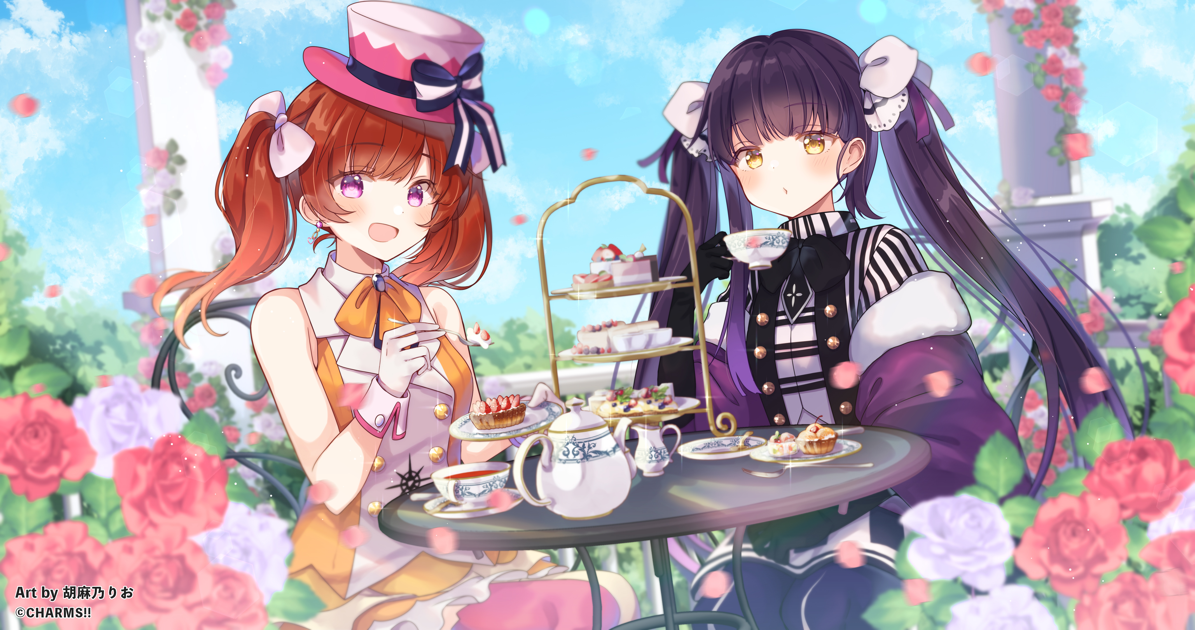 Anime Anime Girls Gomano Rio Artwork Sweets Tea Tea Party 4096x2160