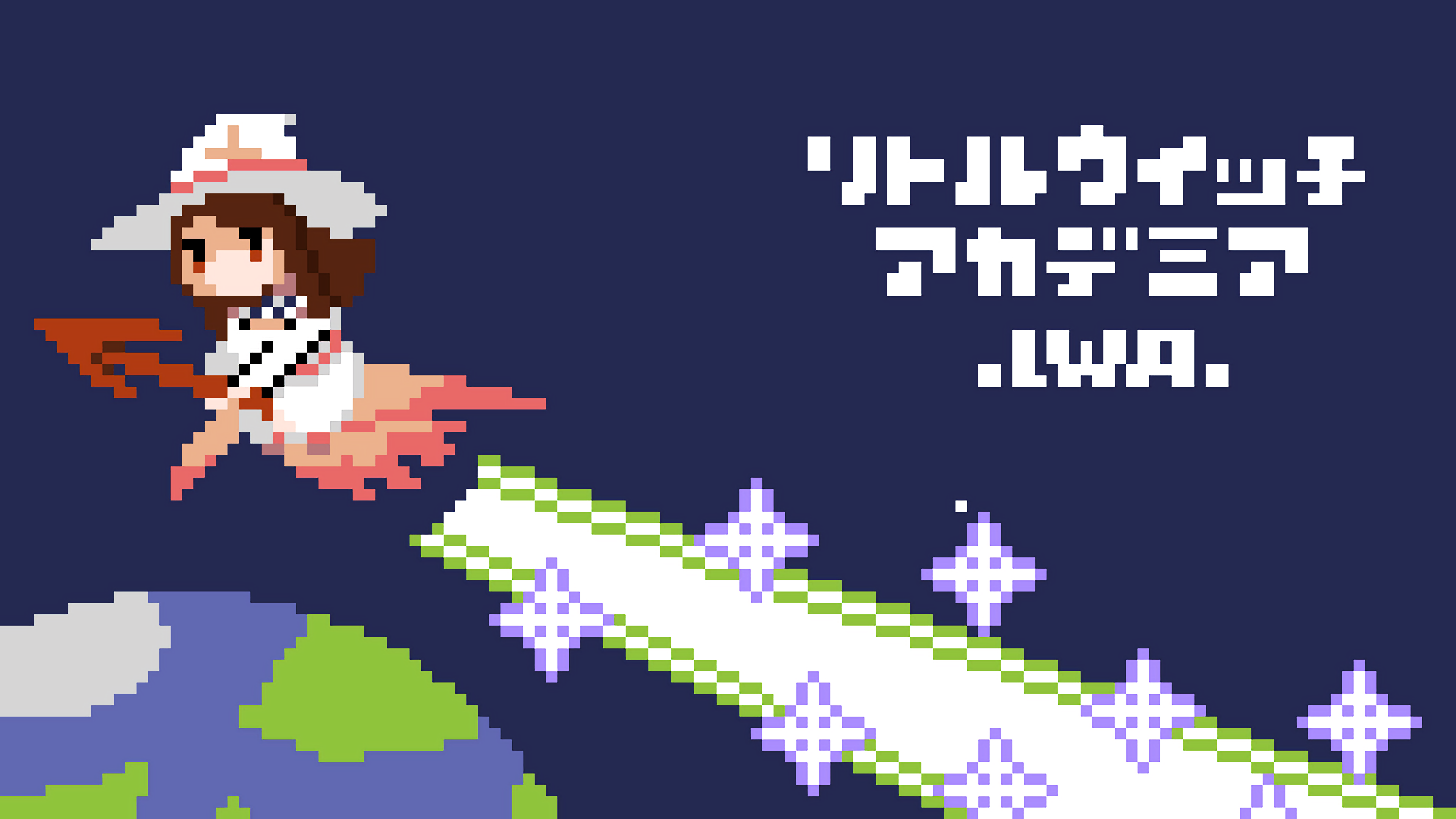 Little Witch Academia Kagari Akko Kagari Atsuko Witches Broom Broom World Earth Pixel Art 3840x2160