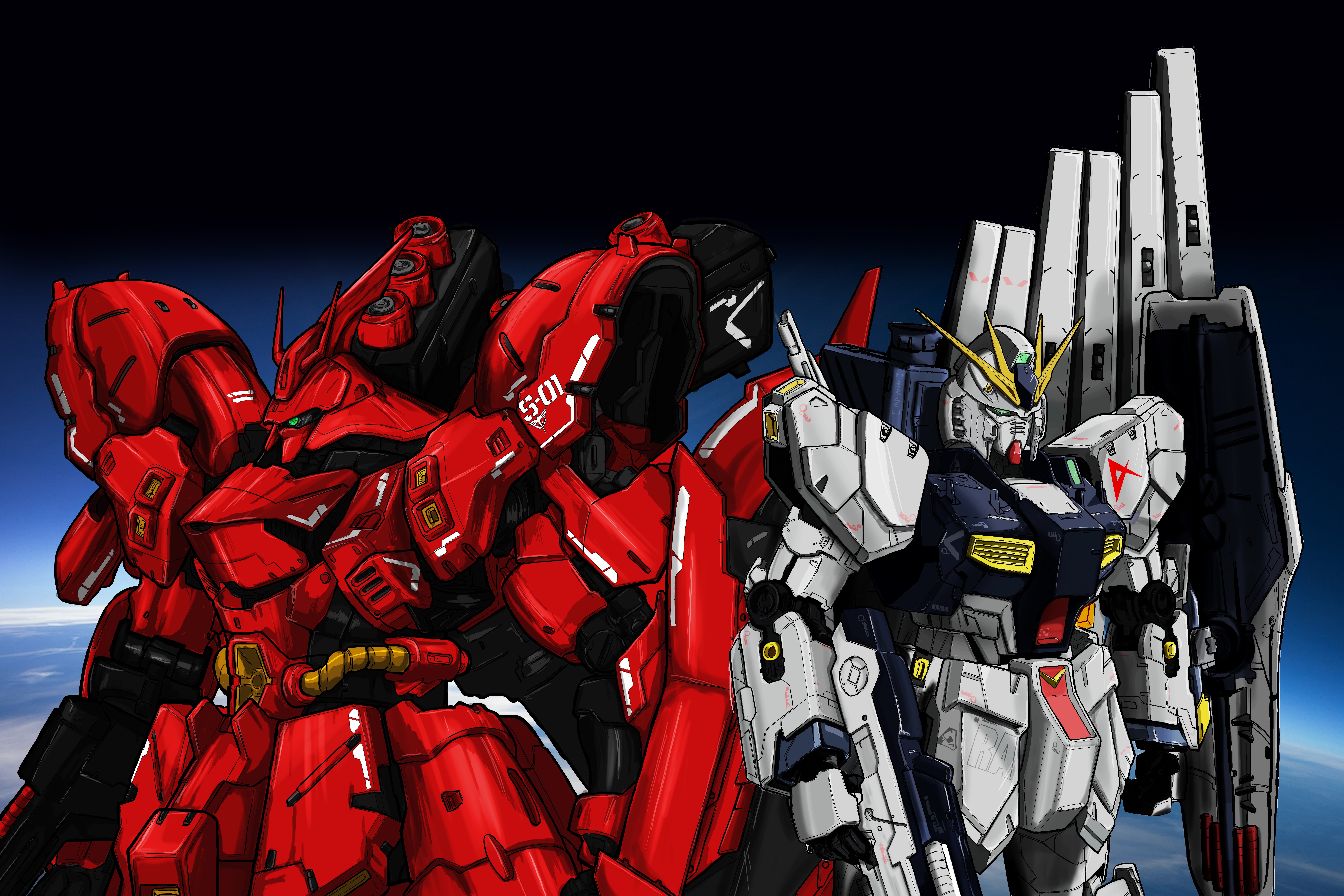 Anime Robot Gundam Mobile Suit Gundam Chars Counterattack Super Robot Wars Nu Gundam Rx 93 V Gundam  9000x6000