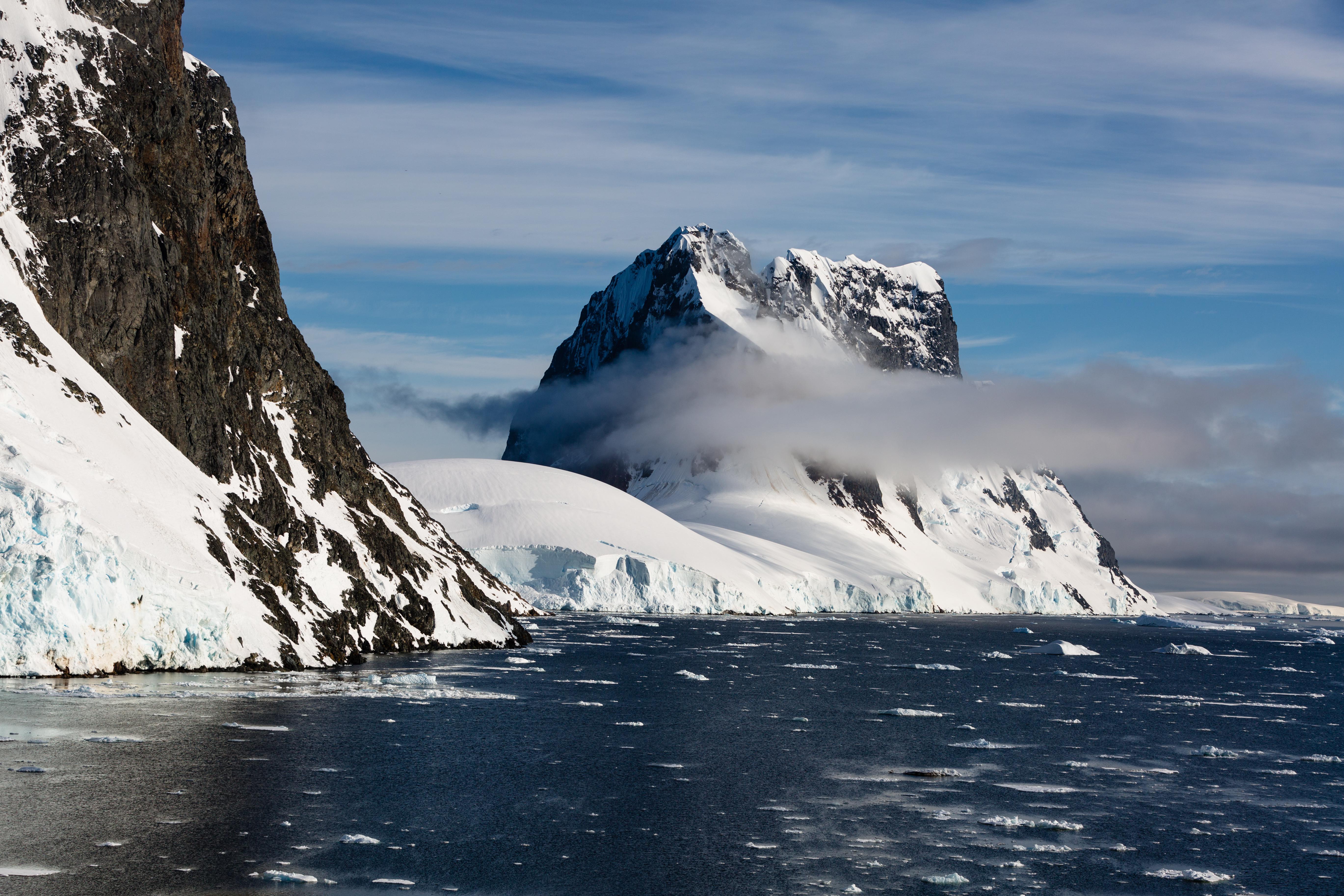 Sea Glacier Ice Snow Landscape Antarctica 5477x3651