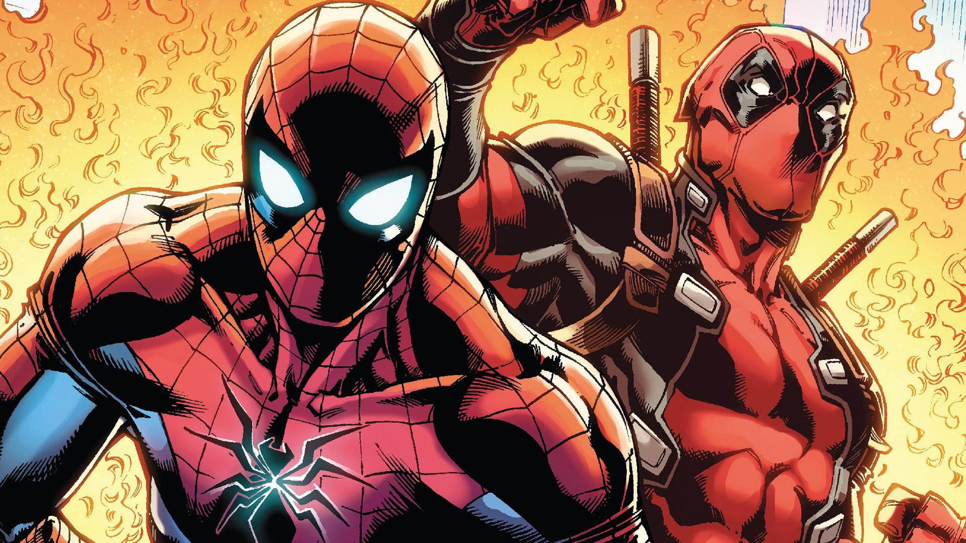 Comics Deadpool Marvel Comics Spider Man 1920x1080