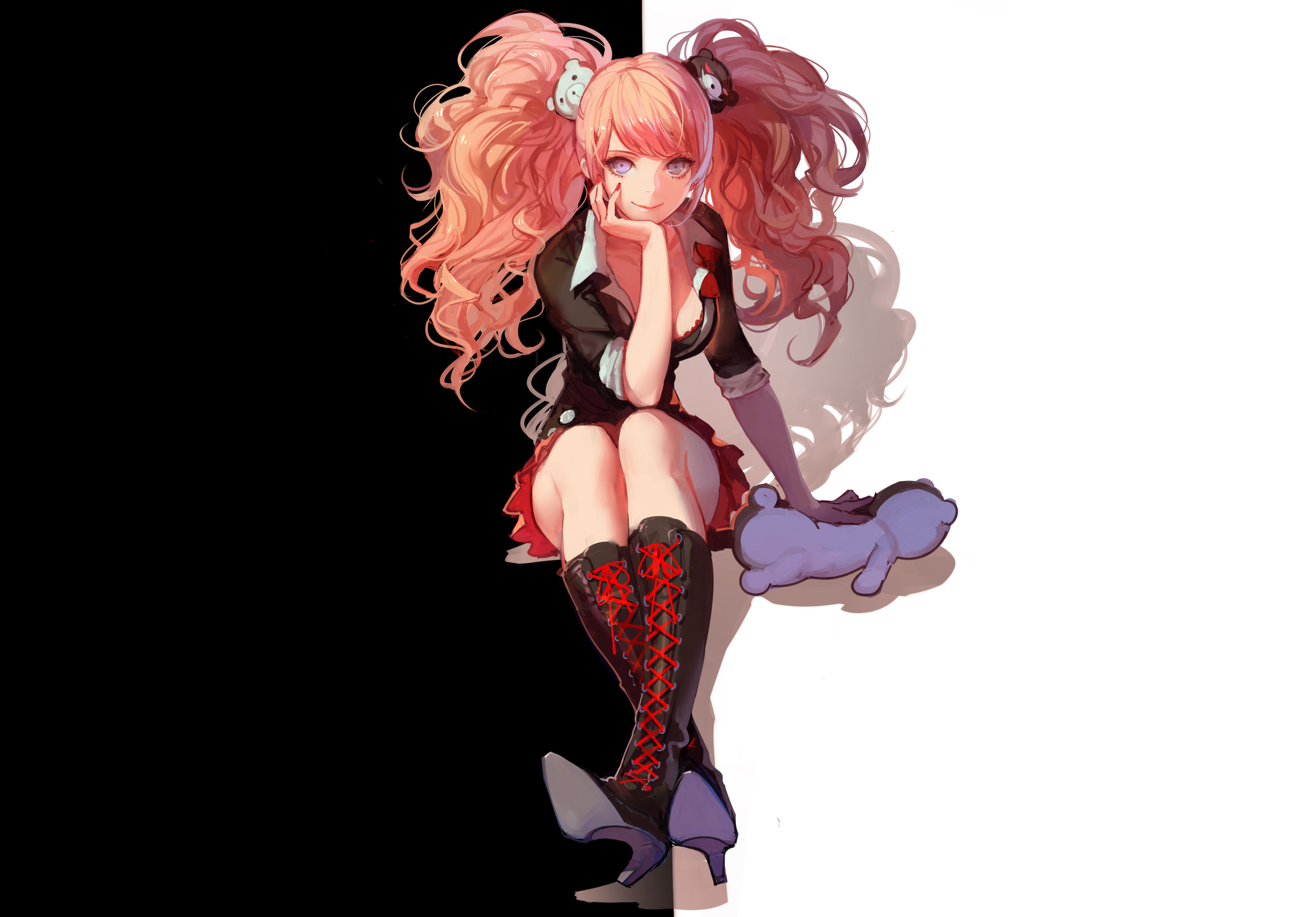 Danganronpa Enoshima Junko Artwork Anime Anime Girls 3181x2217