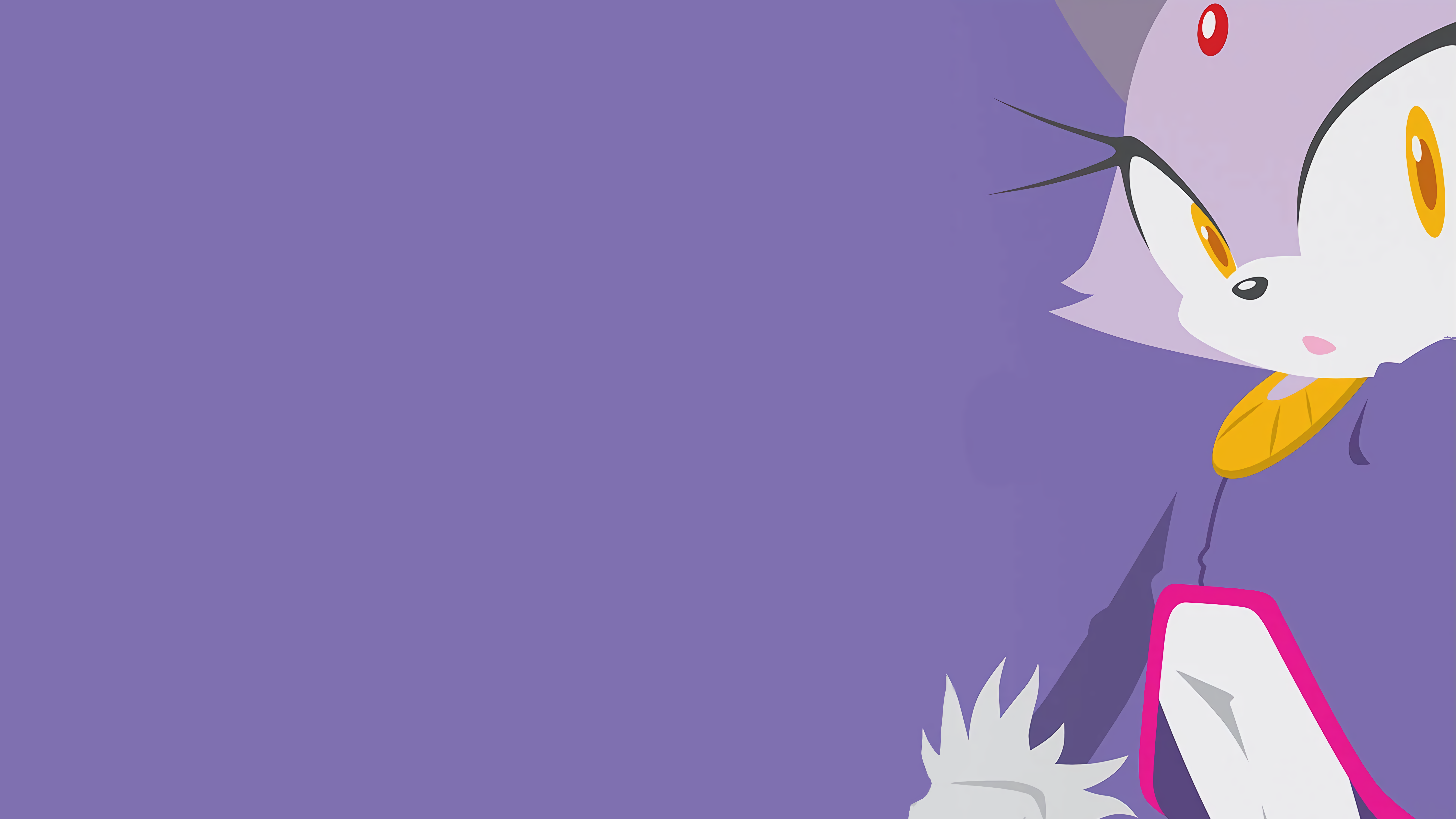 Sonic The Hedgehog Blaze The Cat Artwork Purple Simple Background Purple Background Anthro 6310x3548