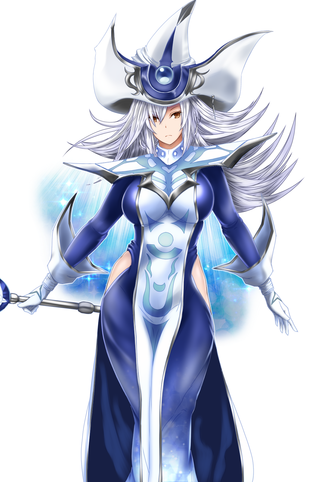 Anime Anime Girls Yu Gi Oh Silent Magician Long Hair White Hair Witch Witch Hat 1100x1600