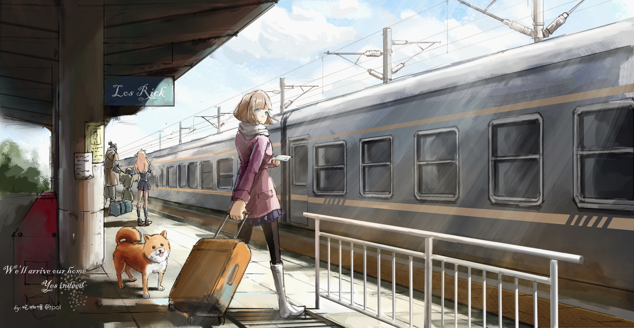 Train Dog Suitcase 2560x1323