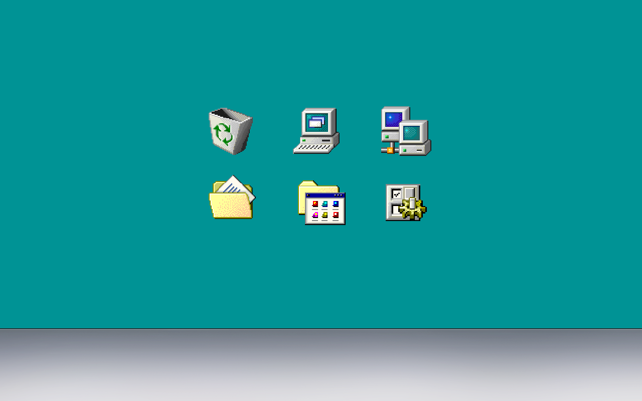 Minimalism Simple Background Icons Windows 95 1280x800