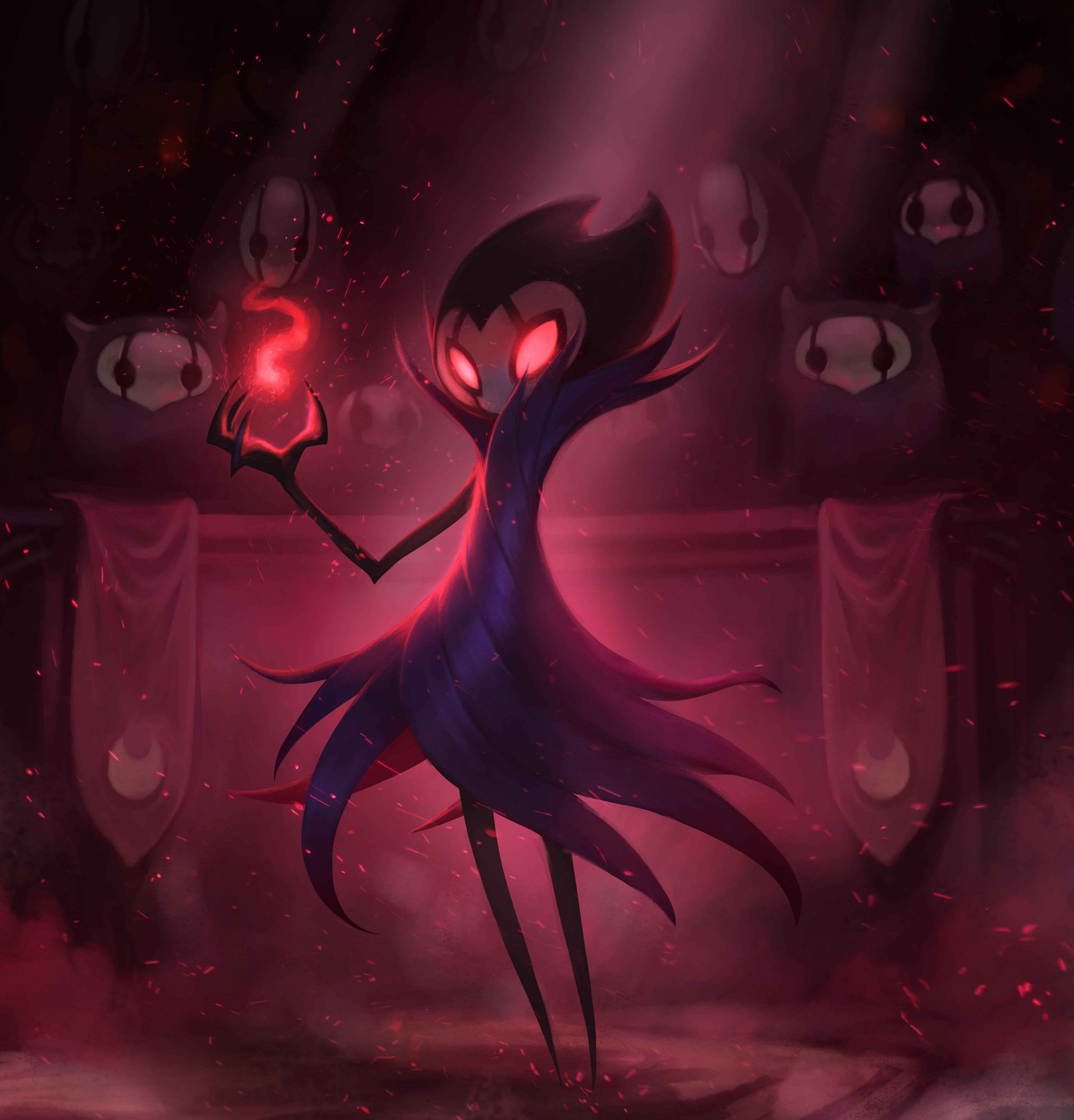 Hollow Knight Caio Santos Video Game Art Video Games Fantasy Art Artwork Grimm Hollow Knight 3840x4006