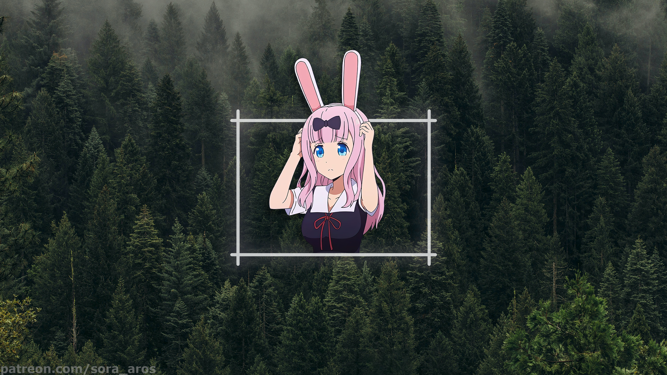 Chika Fujiwara Forest Spruce Anime Girls Picture In Picture 2559x1440