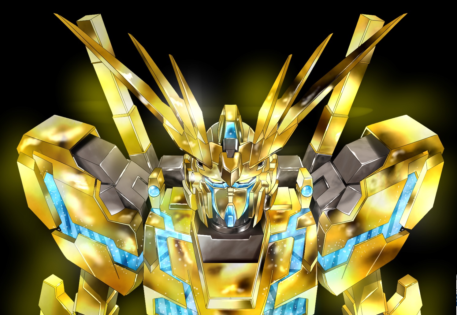 Phenex Mobile Suit Gundam NT Narrative Super Robot Wars Gundam Mech Anime Artwork Digital Art Fan Ar 1494x1030