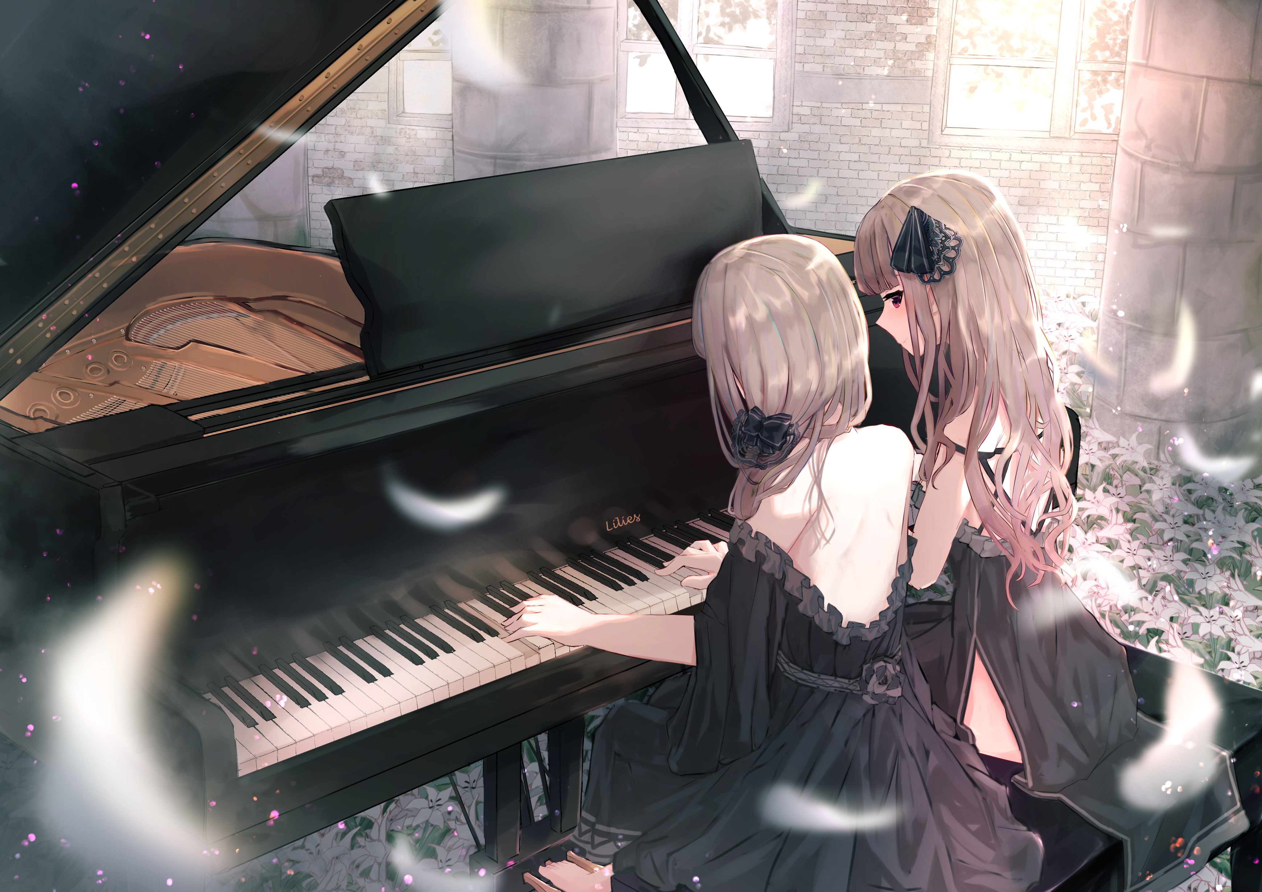 Anime Anime Girls Piano Playing Wallpaper  Resolution4093x2894   ID1295226  wallhacom