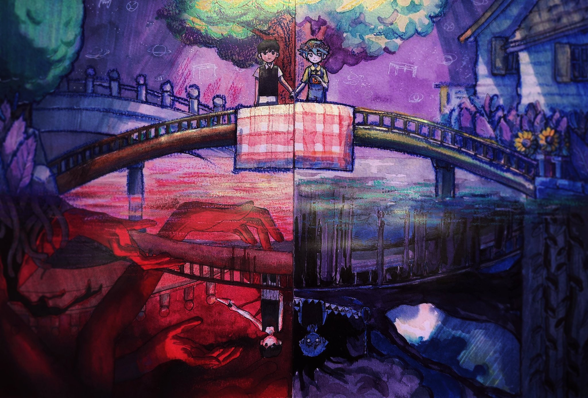 Omori Video Game Sunny Omori Basil Omori Boy Omori Character Bridge 2048x1384
