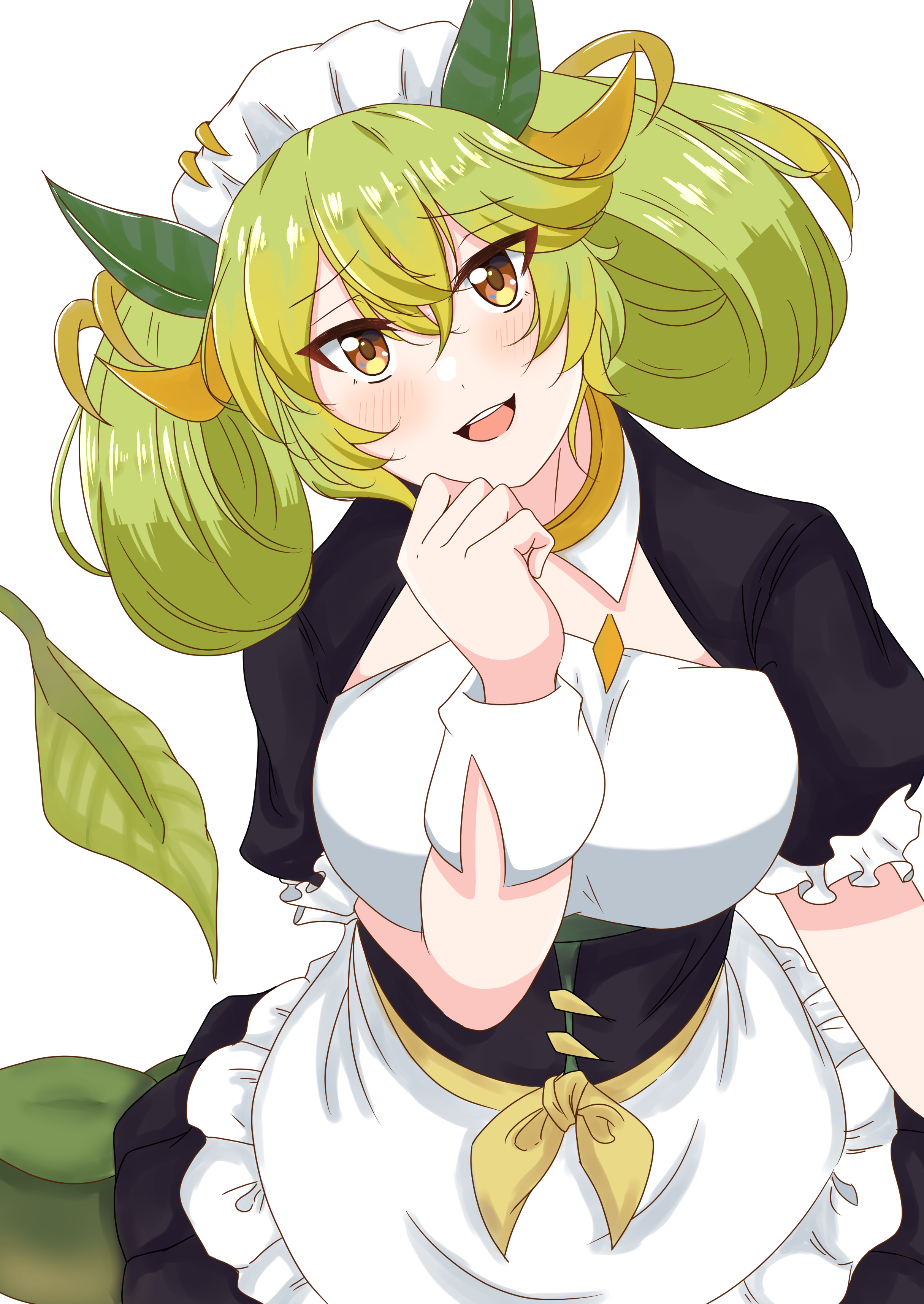 Anime Anime Girls Twintails Green Hair Maid Maid Outfit Yu Gi Oh Trading Card Games Parlor Dragonmai 2431x3429