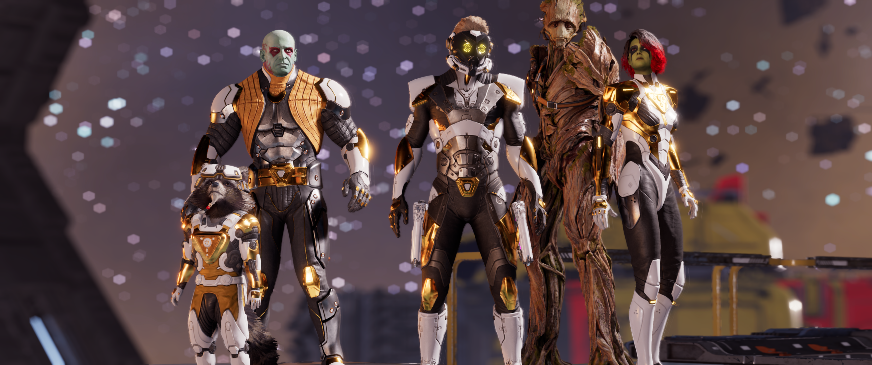 Guardians Of The Galaxy Game Characters Universe 3440x1440