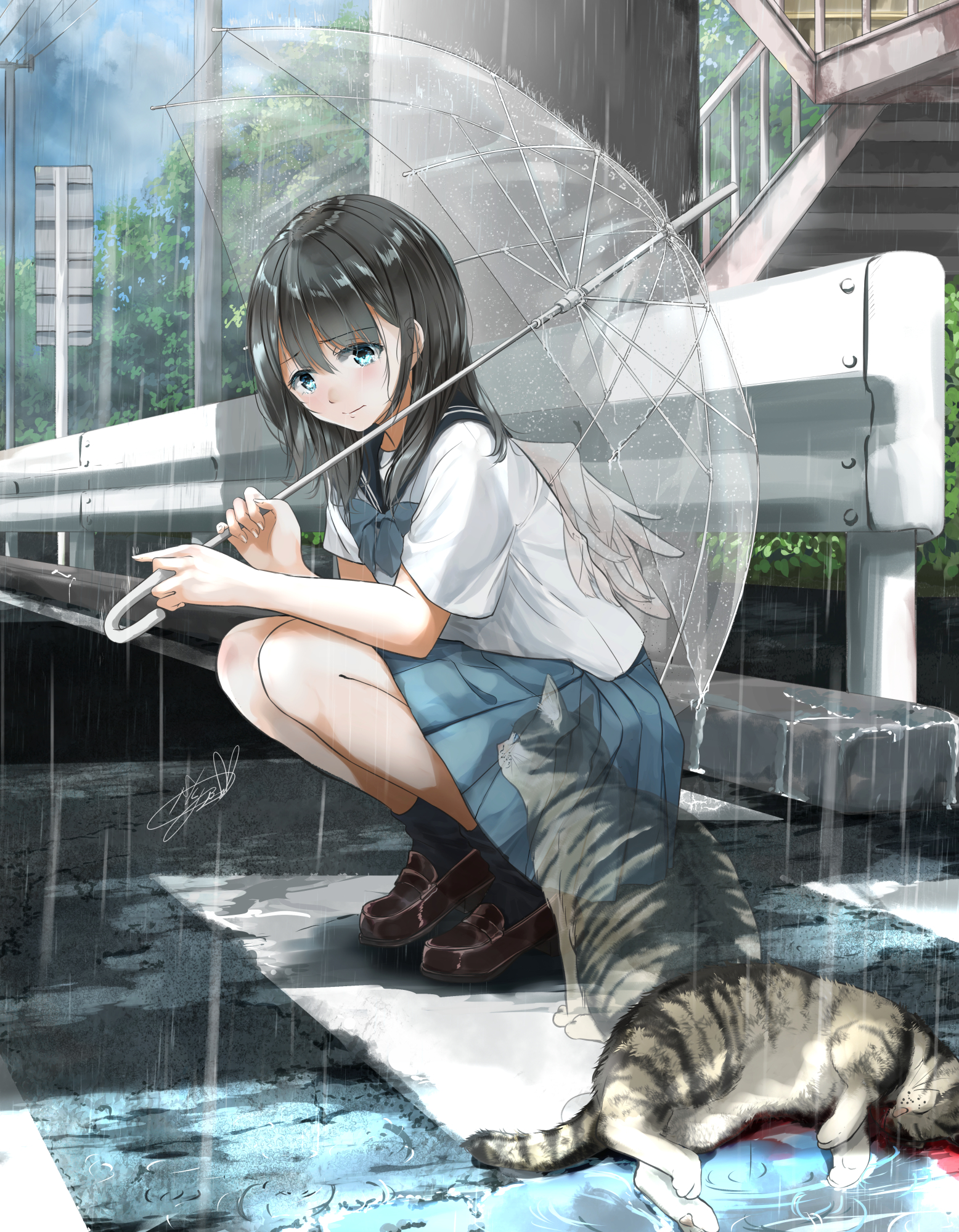 anime girl dies from umbrella｜TikTok Search