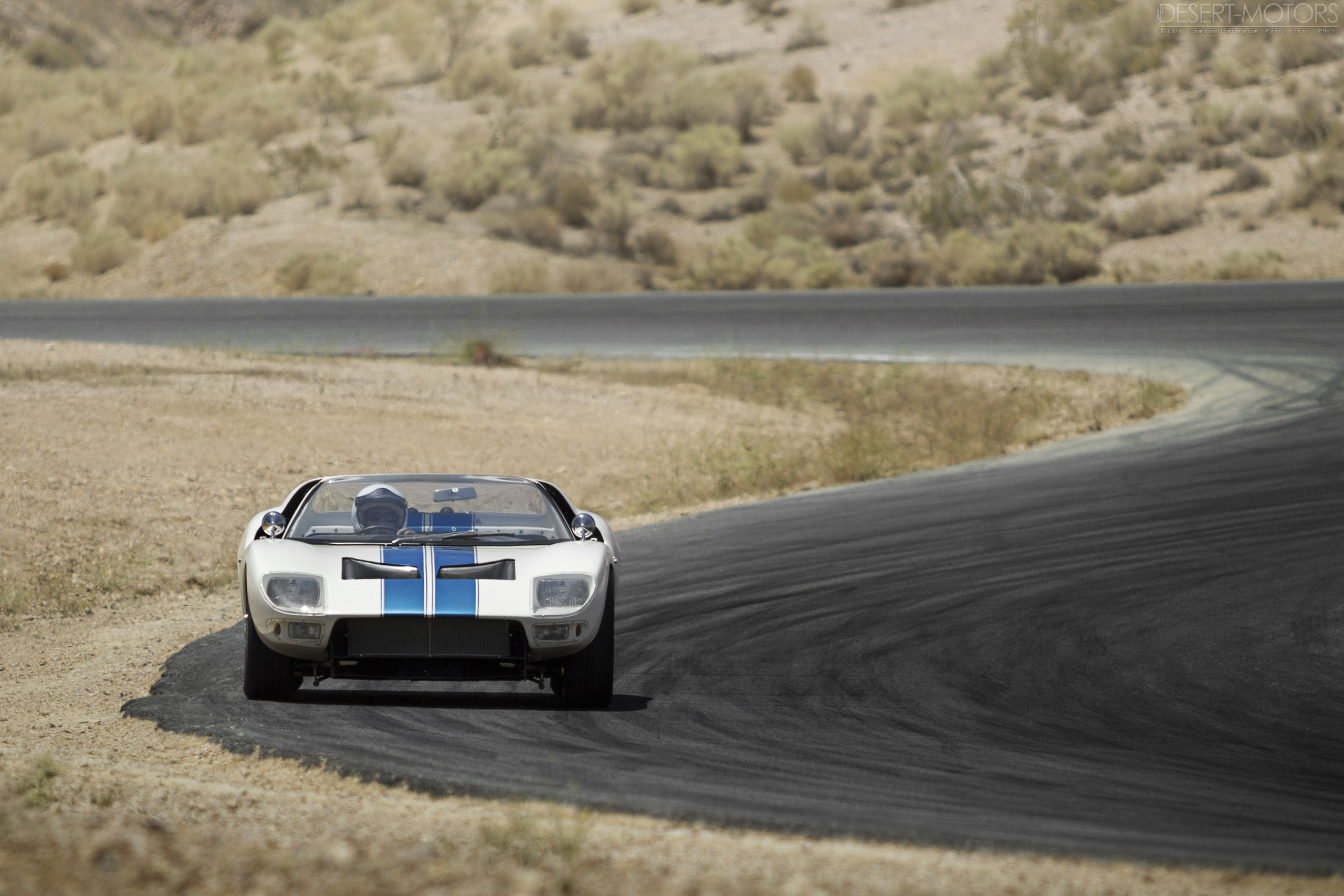 Ford GT40 Prototypes White Cars Race Cars Classic Car Racing Stripes Raceway Race Tracks Desert 2560x1707
