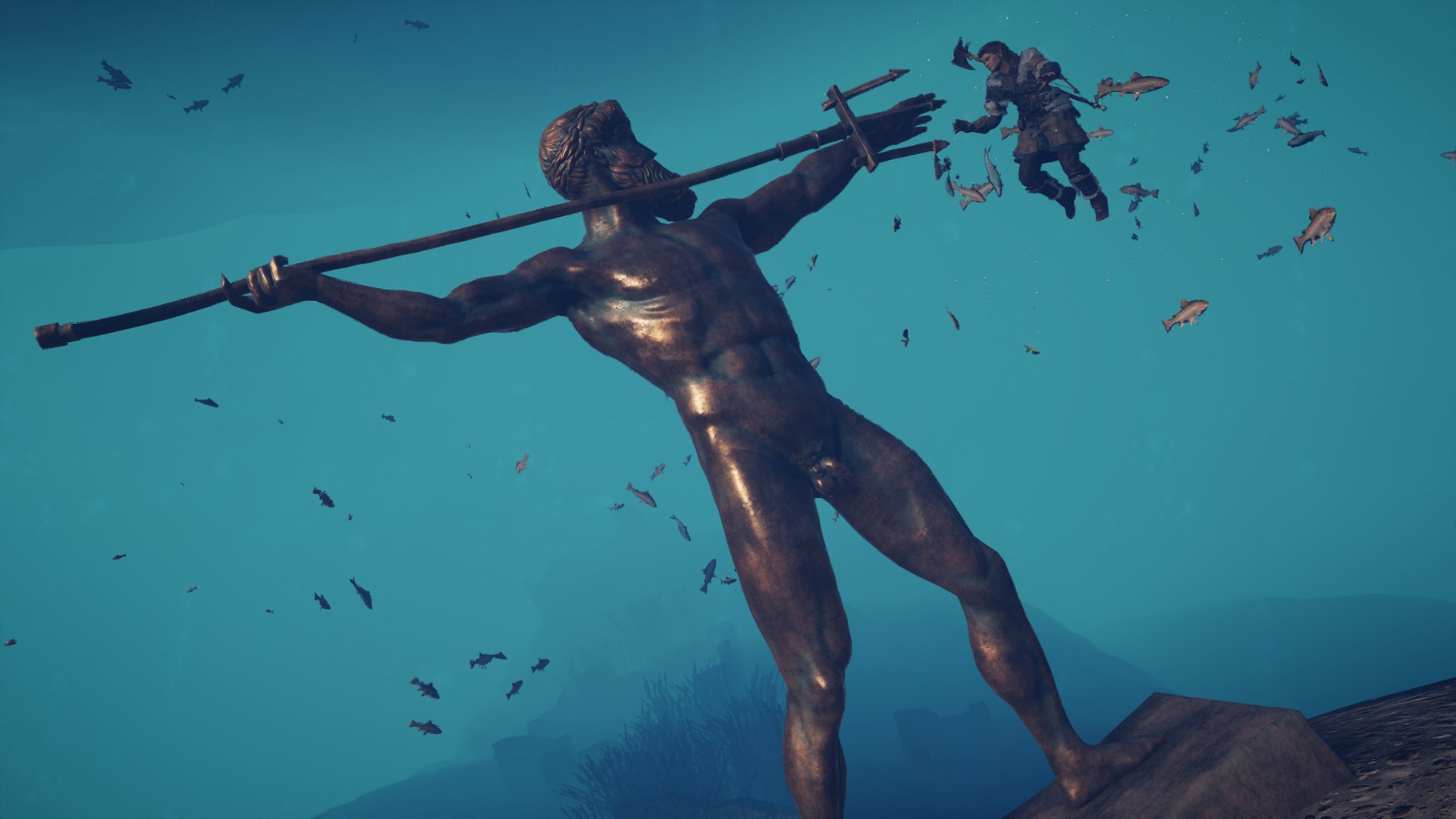 Assassins Creed Odyssey Video Games Video Game Art Poseidon 1920x1080