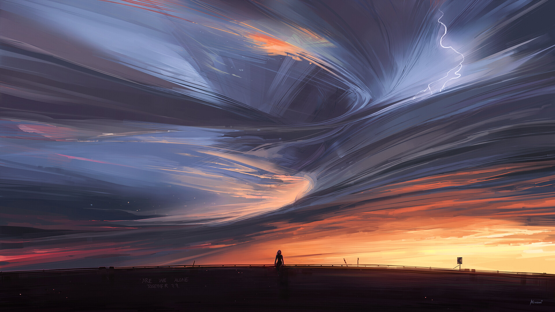 Artwork Digital Art Sunset Clouds Aenami 1920x1080