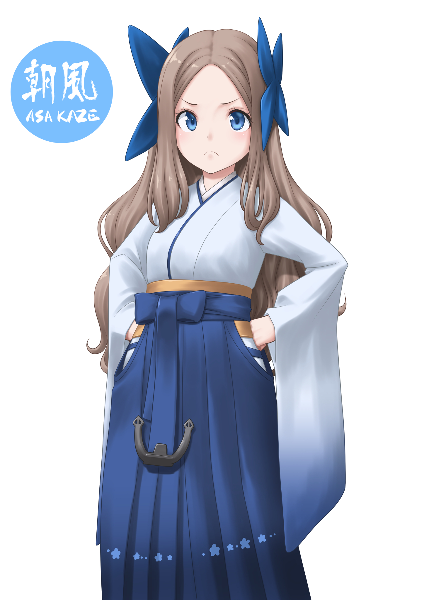 Anime Anime Girls Kantai Collection Asakaze Kancolle Long Hair Brunette Artwork Digital Art Fan Art  1447x2046