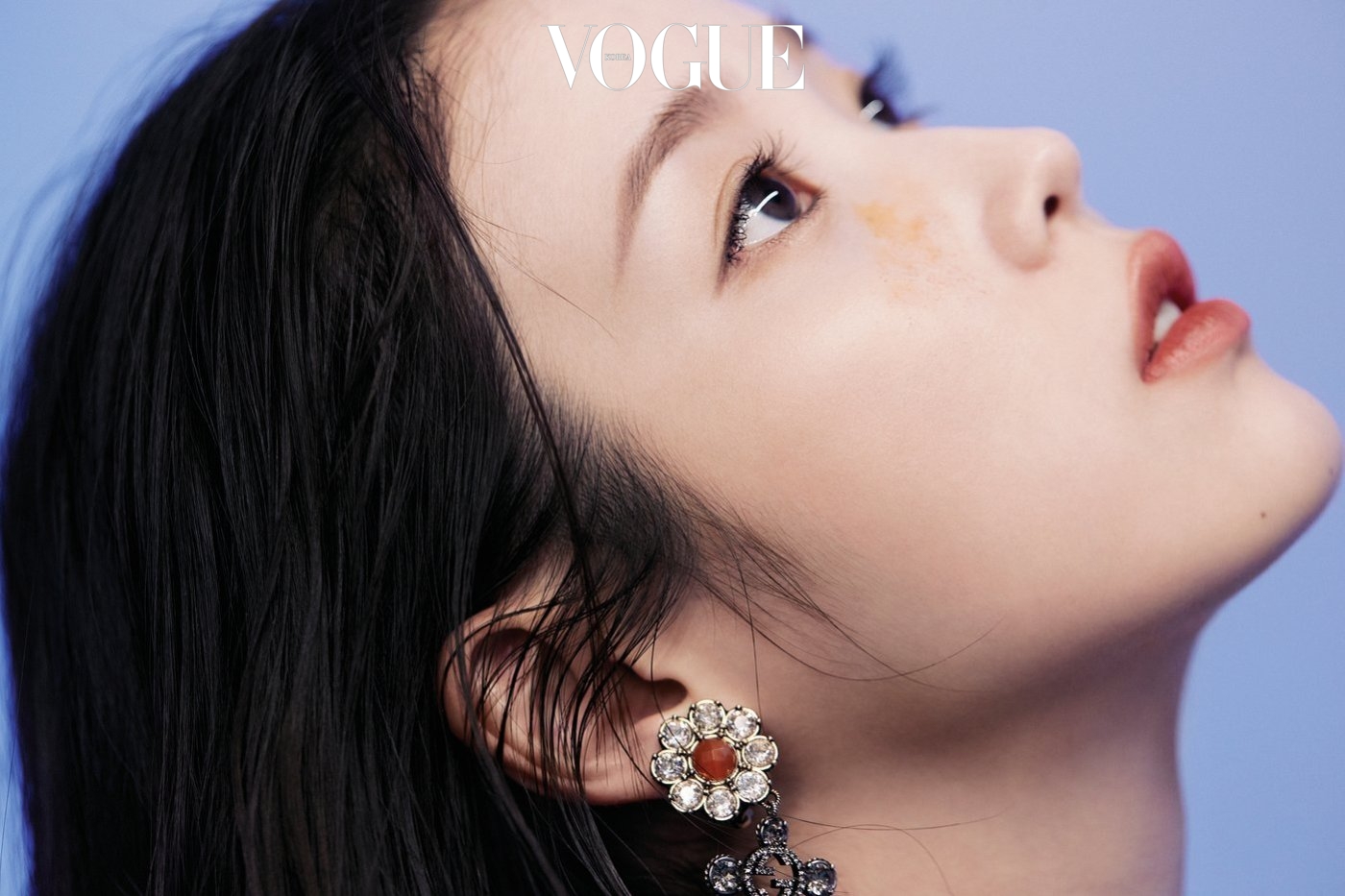 IU Face Vogue Magazine Closeup Asian Korean Women K Pop 1400x933