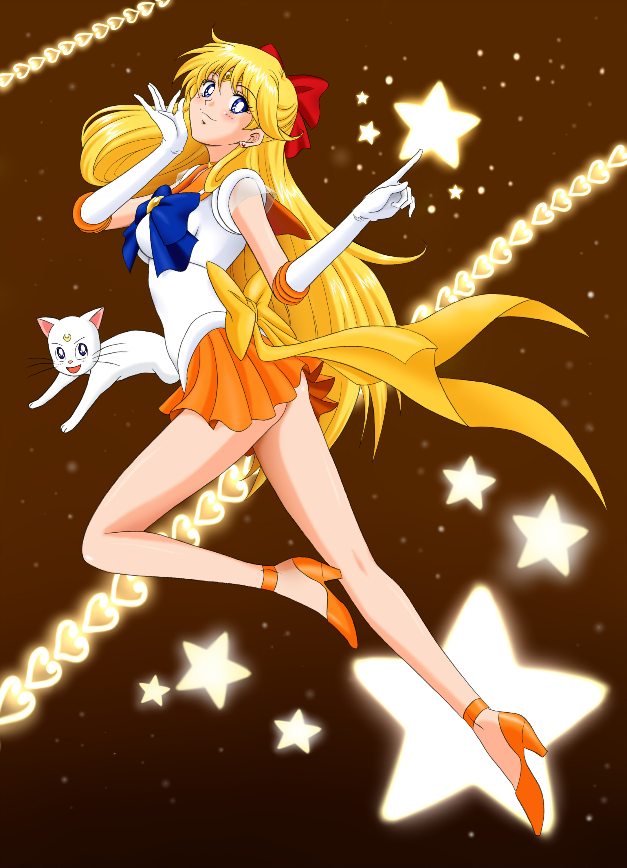 Anime Anime Girls Sailor Moon Sailor Venus Aino Minako Long Hair Blonde 2166x3000