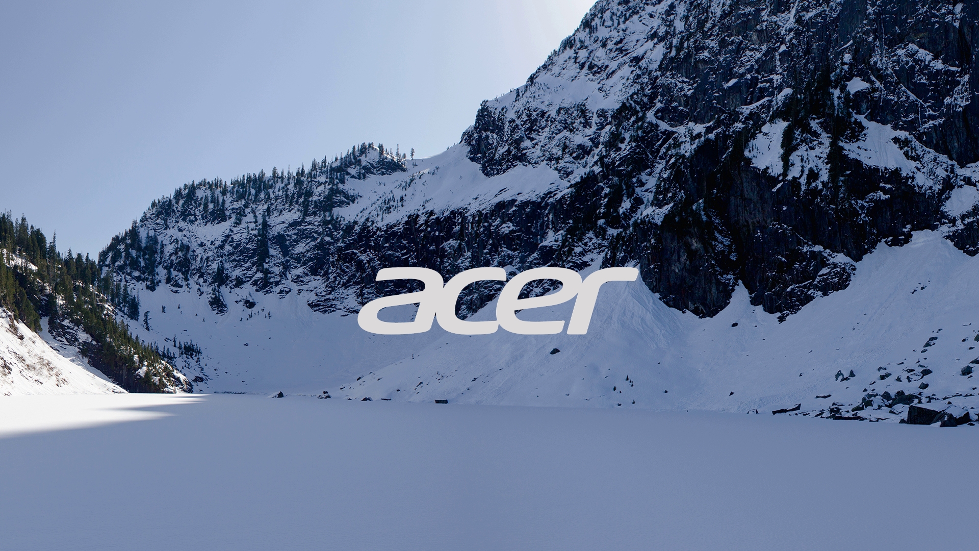 Winter Acer Logo Mountains Nature 1920x1080