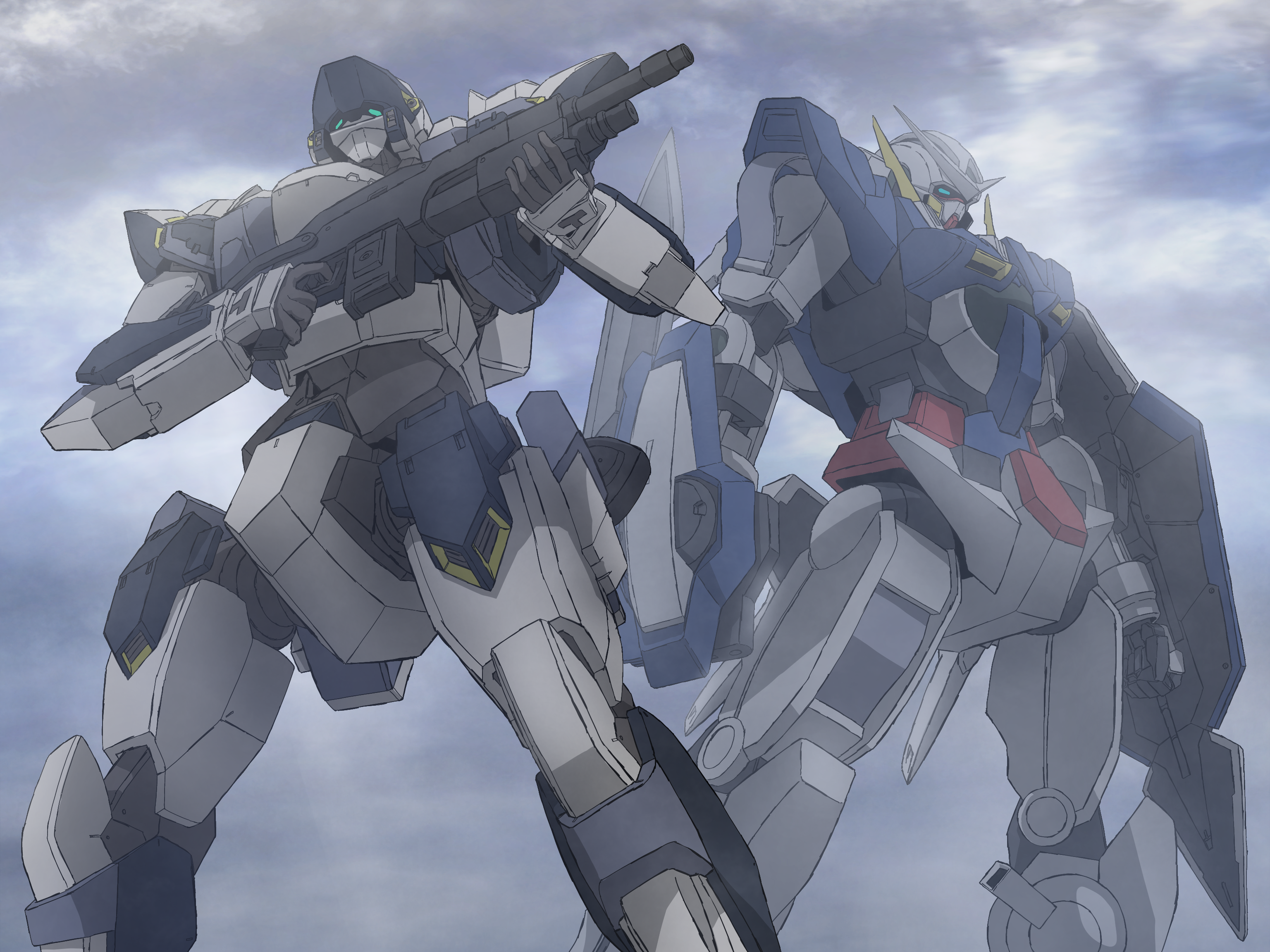 Anime Mechs Super Robot Wars Artwork Digital Art Fan Art ARX 7 Arbarest Gundam Exia Full Metal Panic 3072x2304