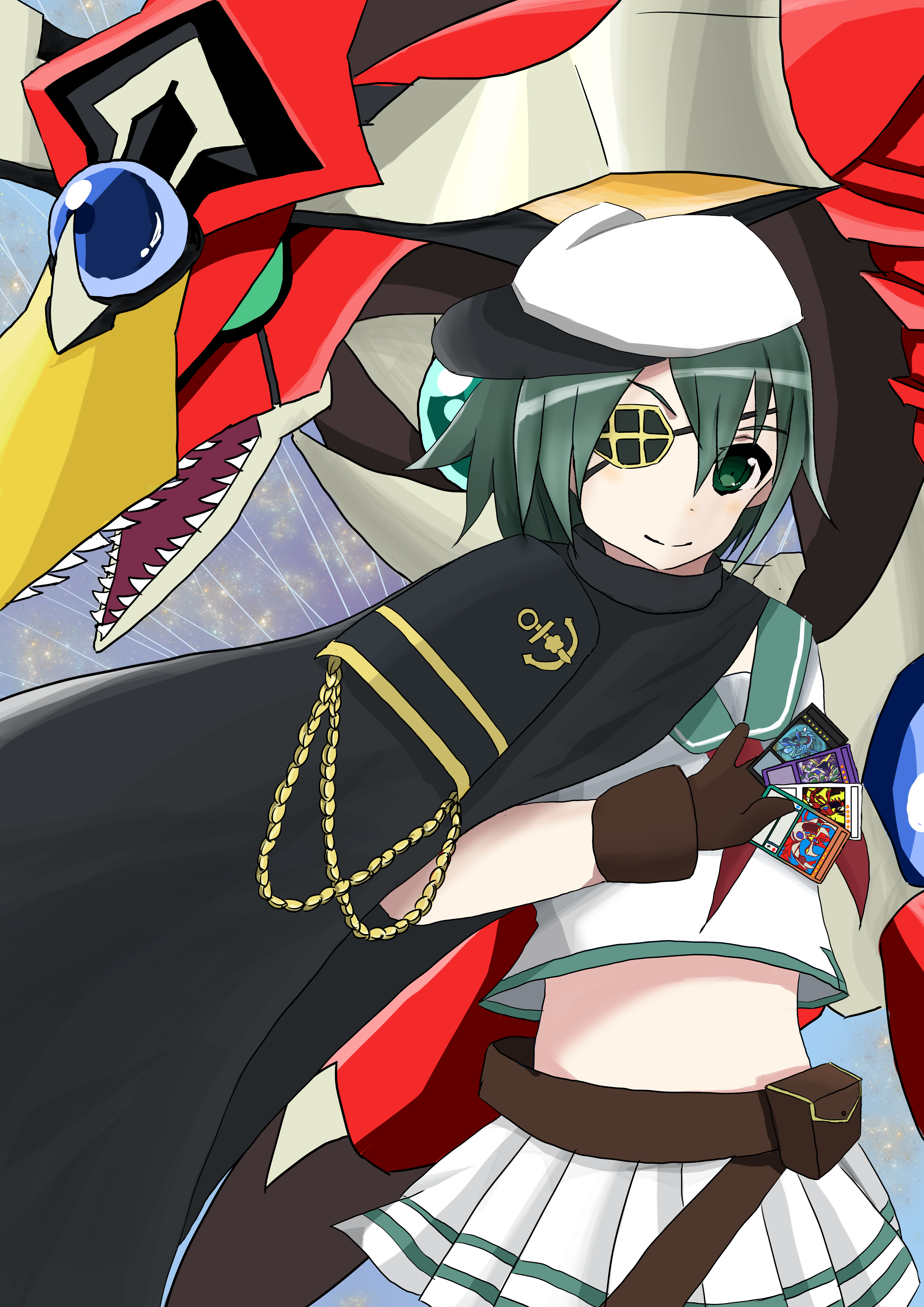 Anime Anime Girls Yu Gi Oh Yu Gi Oh ARC V Kantai Collection Odd Eyes Pendulum Dragon Kiso KanColle S 2894x4093