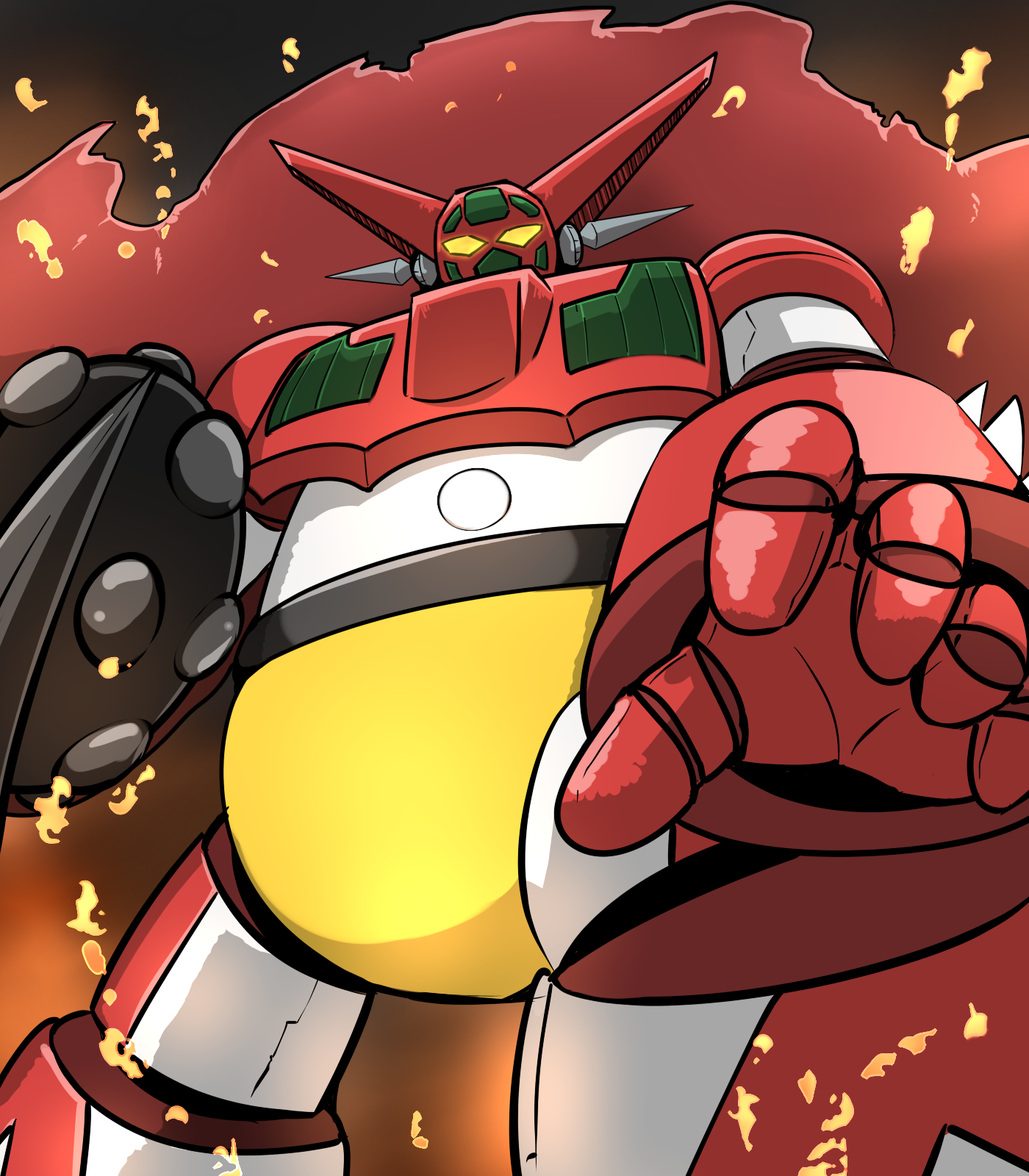 Anime Robot Super Robot Wars Getter 1 Getter Robo Artwork Digital Art Fan Art 1400x1600