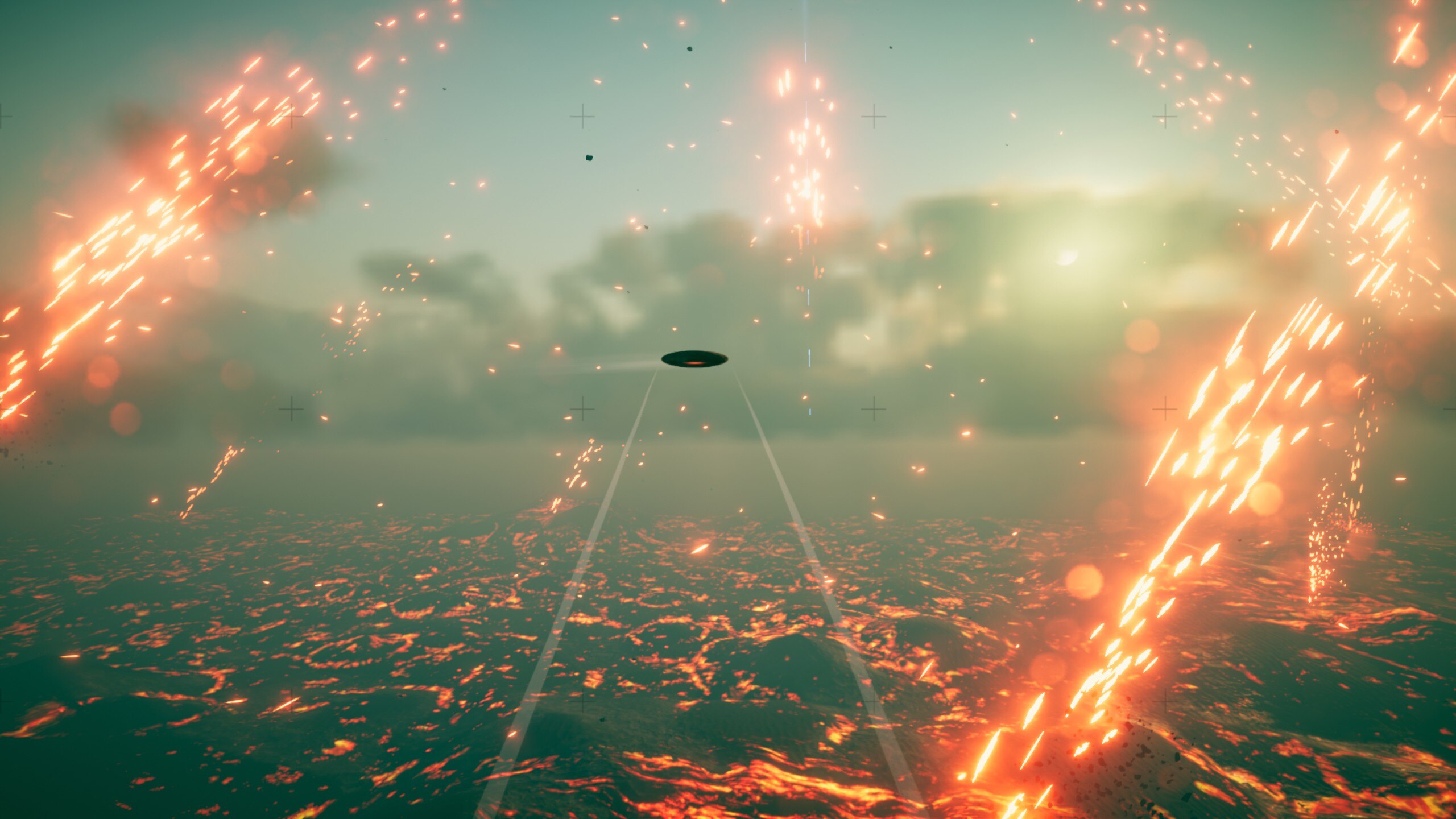 Video Games Screen Shot Exo One Lava Landscape Clouds 2560x1440