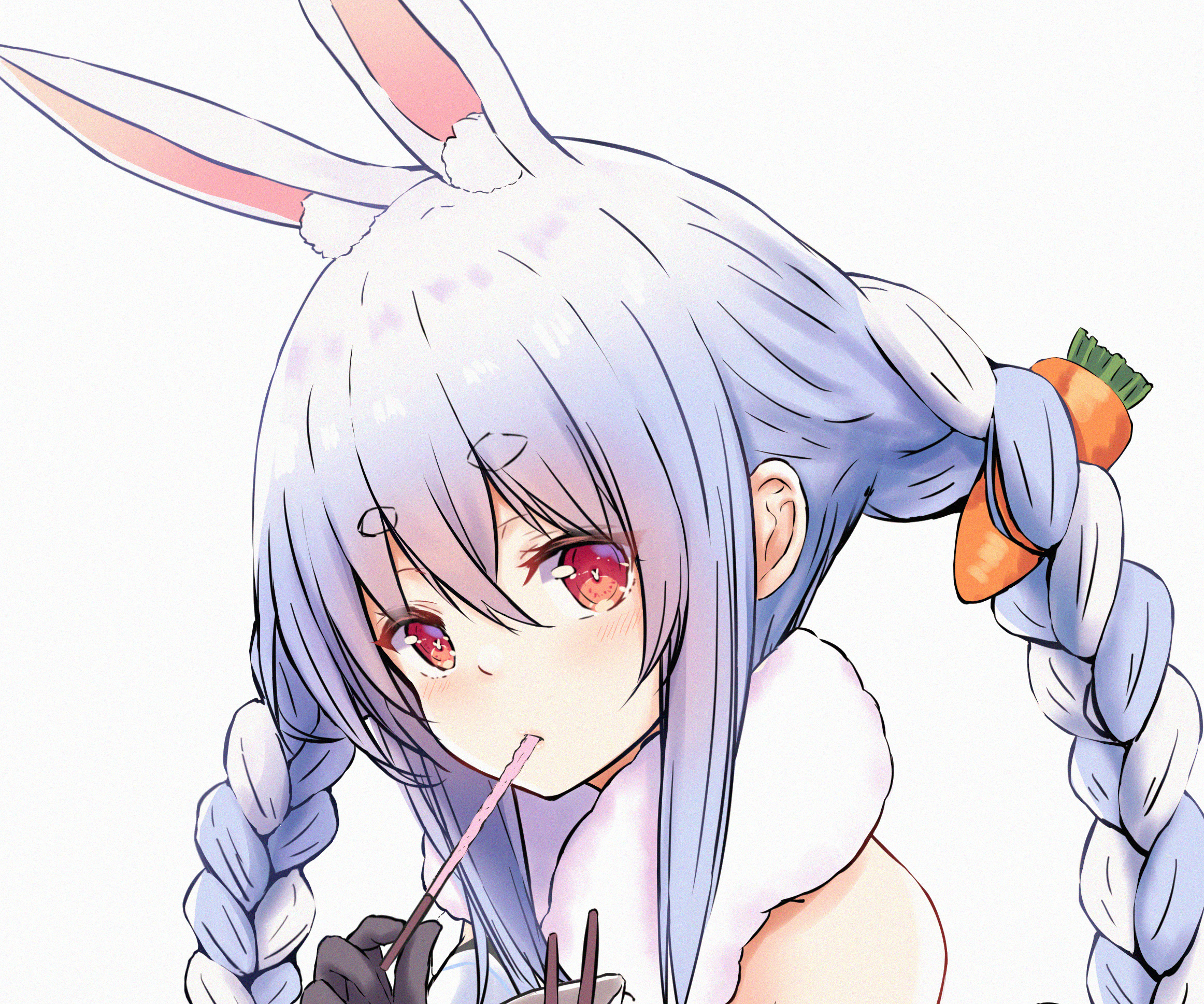 Hololive Usada Pekora Anime Girls Bunny Girl Bunny Ears Blue Hair 2324x1937