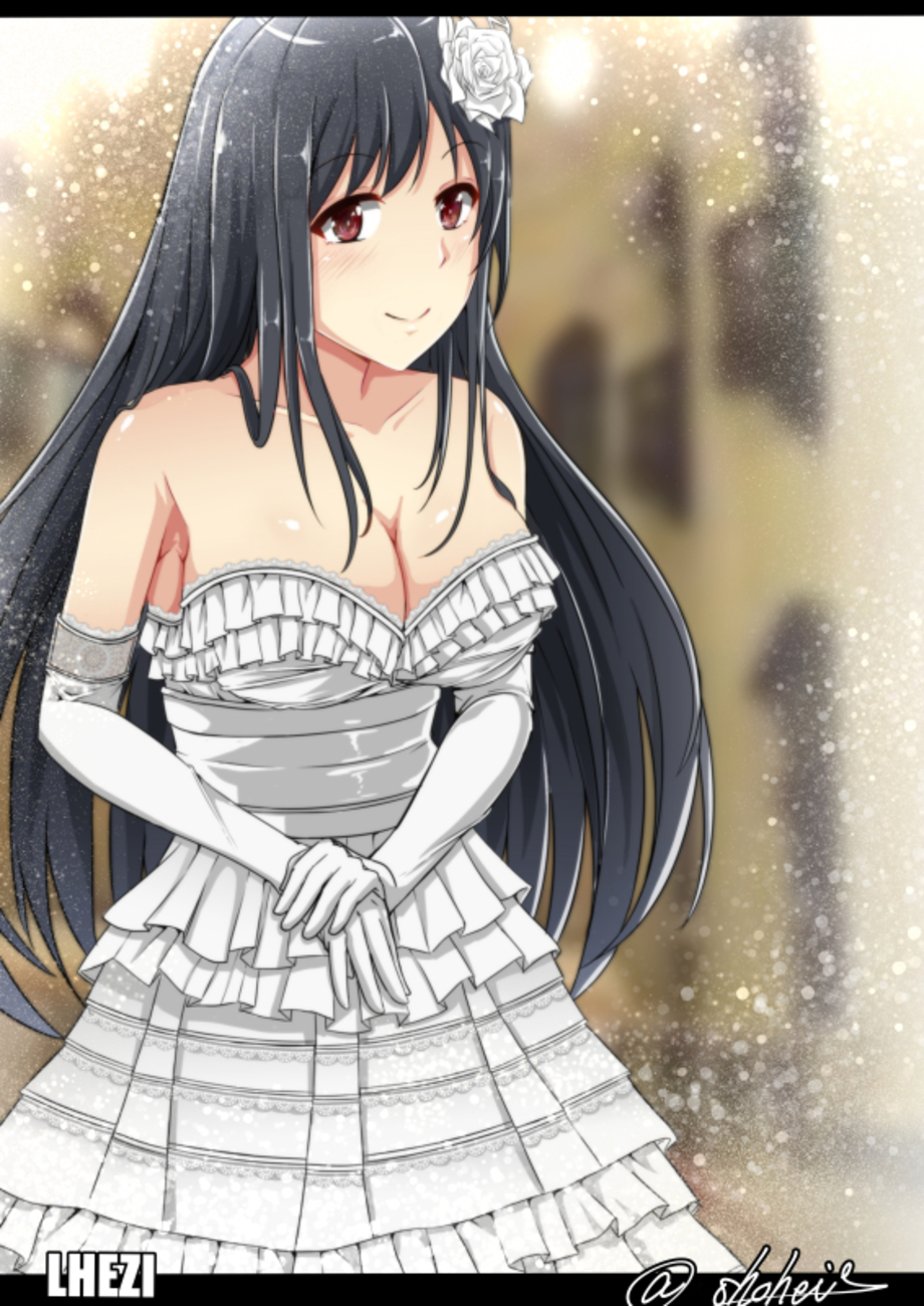 Anime Anime Girls Wedding Dress Weddings Artwork Digital Art Fan Art Kantai Collection Fusou KanColl 920x1300