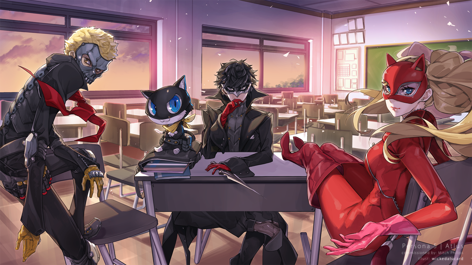 Akira Kurusu Morgana Persona Ann Takamaki Ryuji Sakamoto 1920x1080