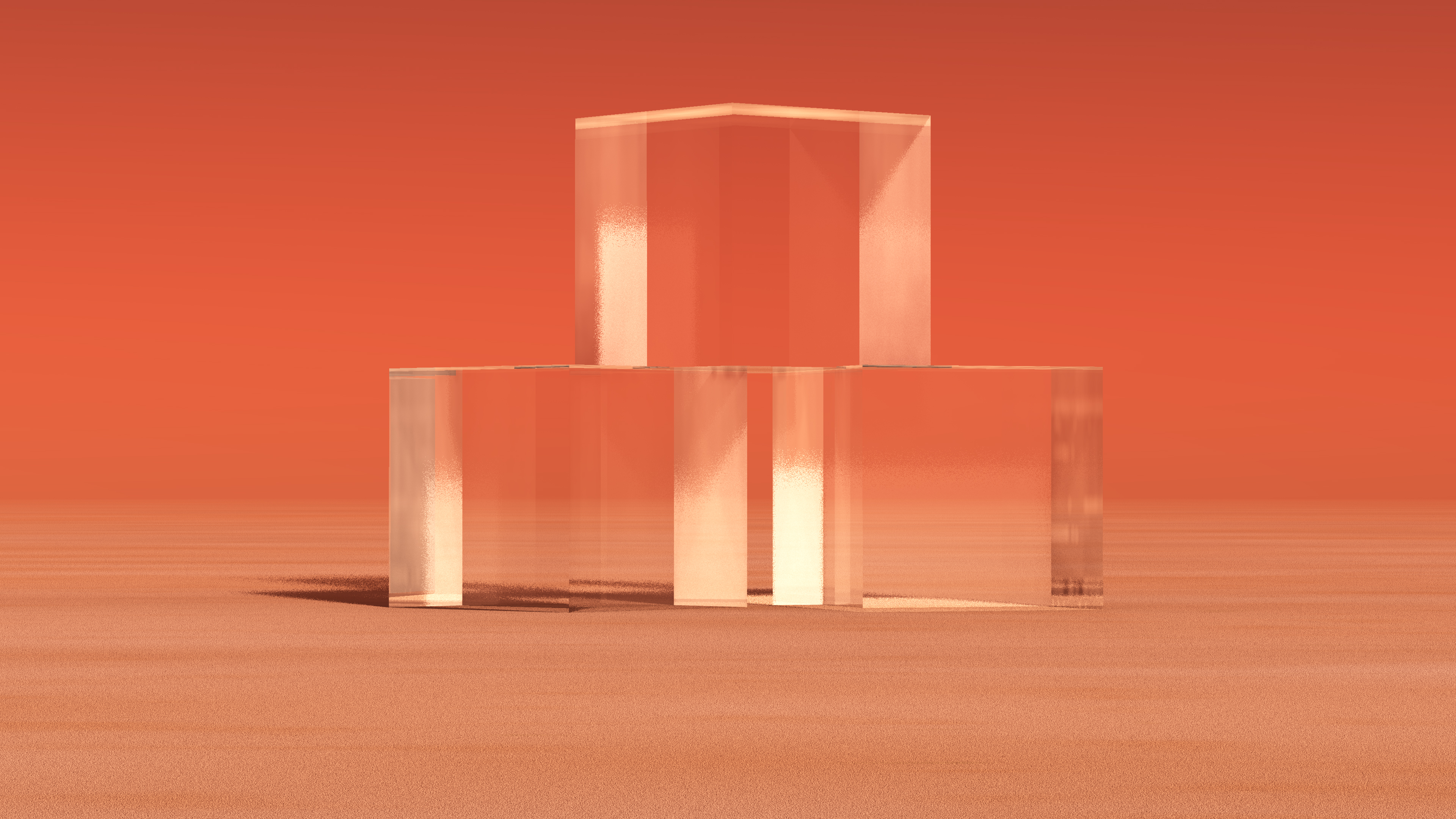 Desert Glass Design 3D Abstract 3840x2160
