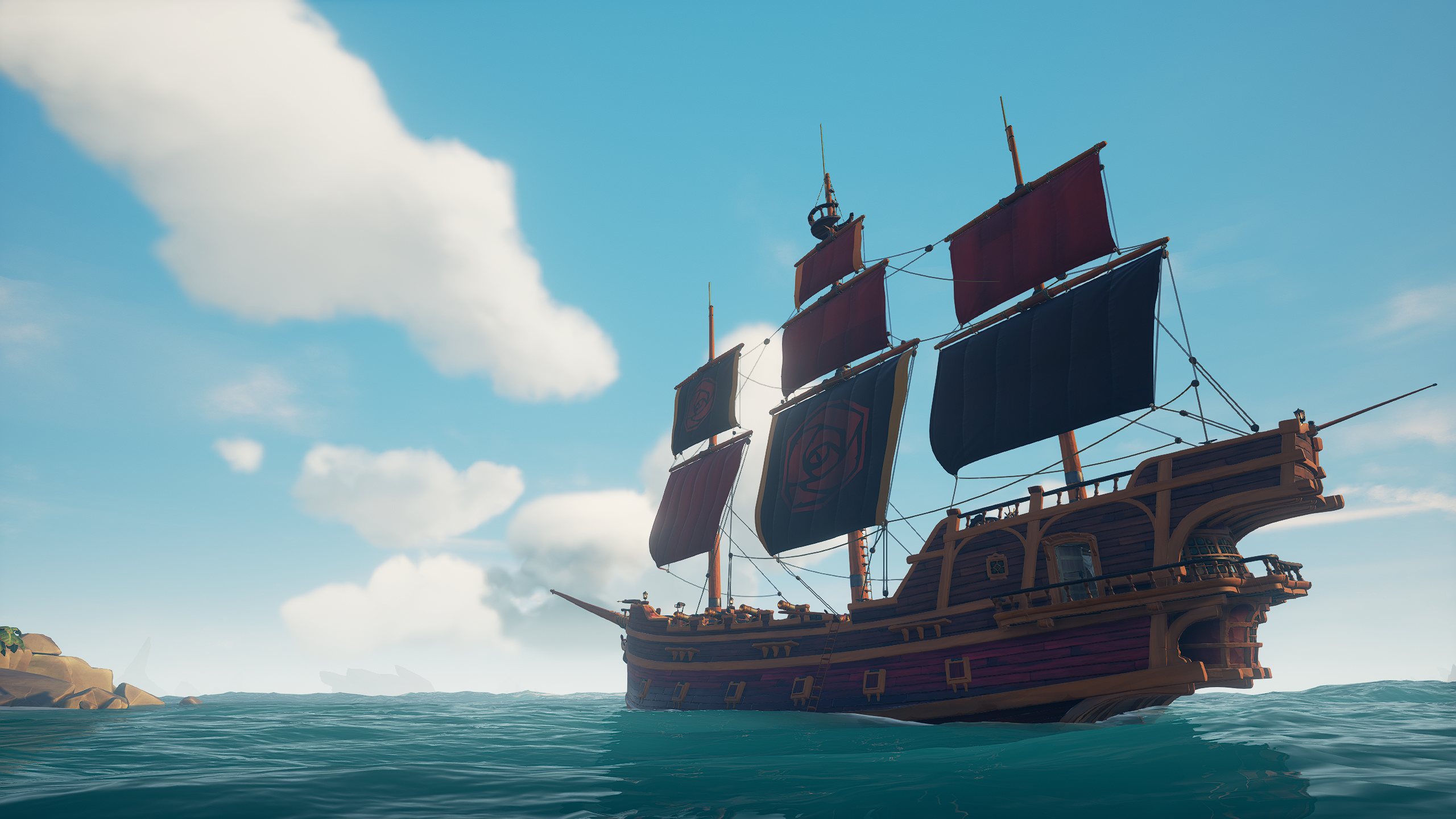Sea Of Thieves Screen Shot Ship PC Gaming Video Games 2560x1440
