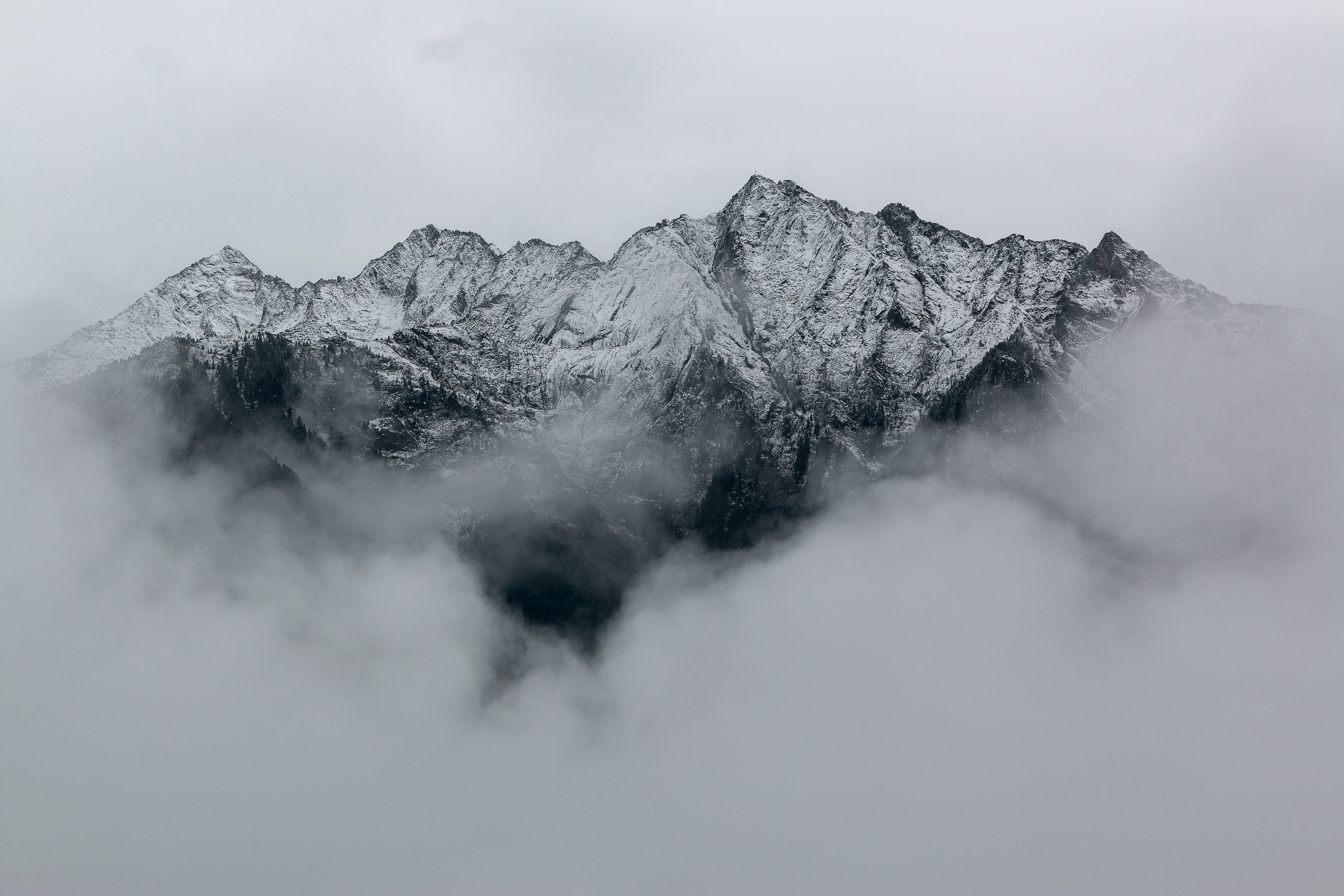 Mountains Summit Snow Photography Clouds Nature 5472x3648