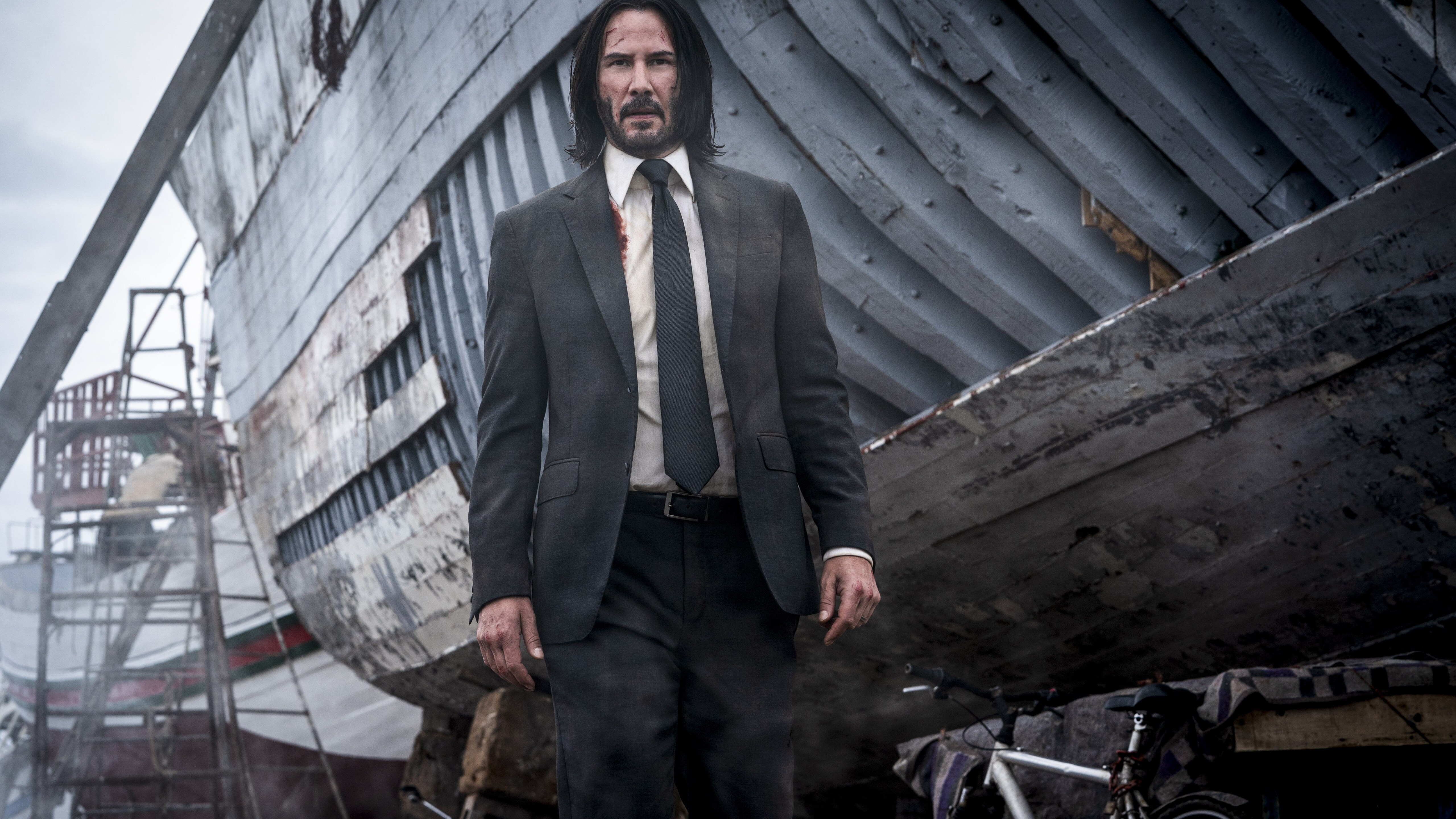 Keanu Reeves Men Actor John Wick Film Stills Suits Tie 5120x2880