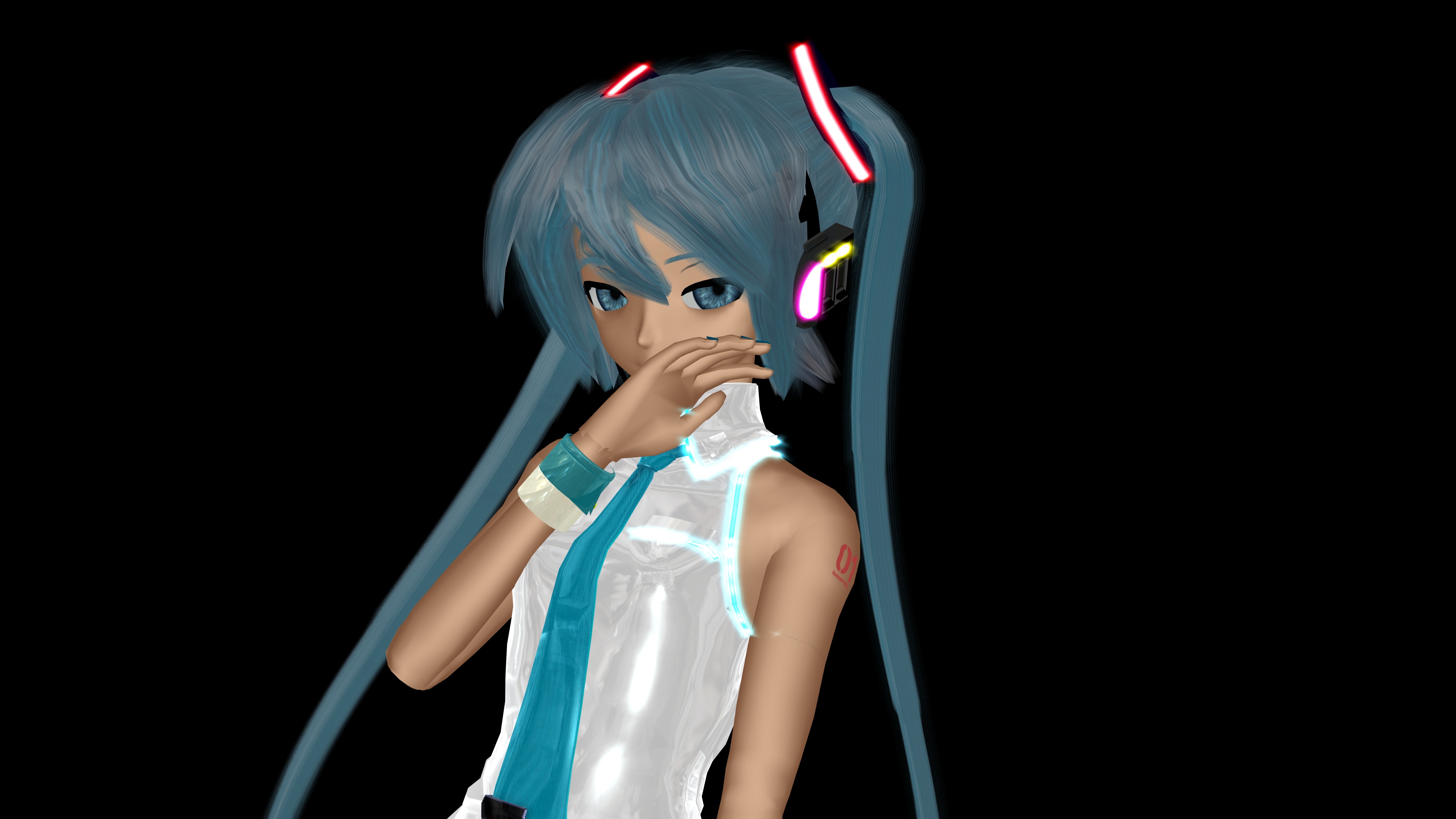 Blue Eyes Hatsune Miku Vocaloid 3840x2160