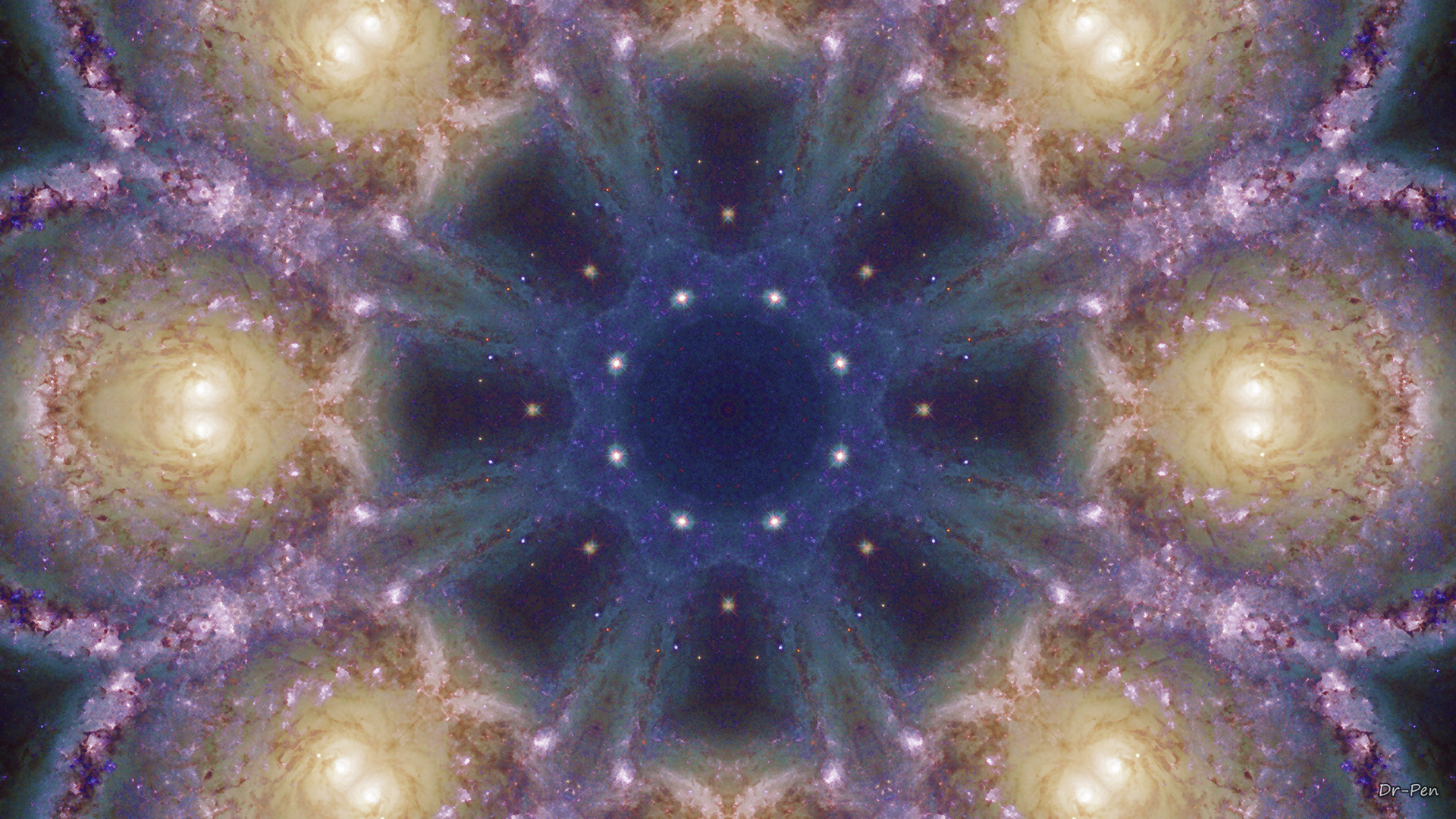 Artistic Digital Art Mandala Manipulation Space 1920x1080