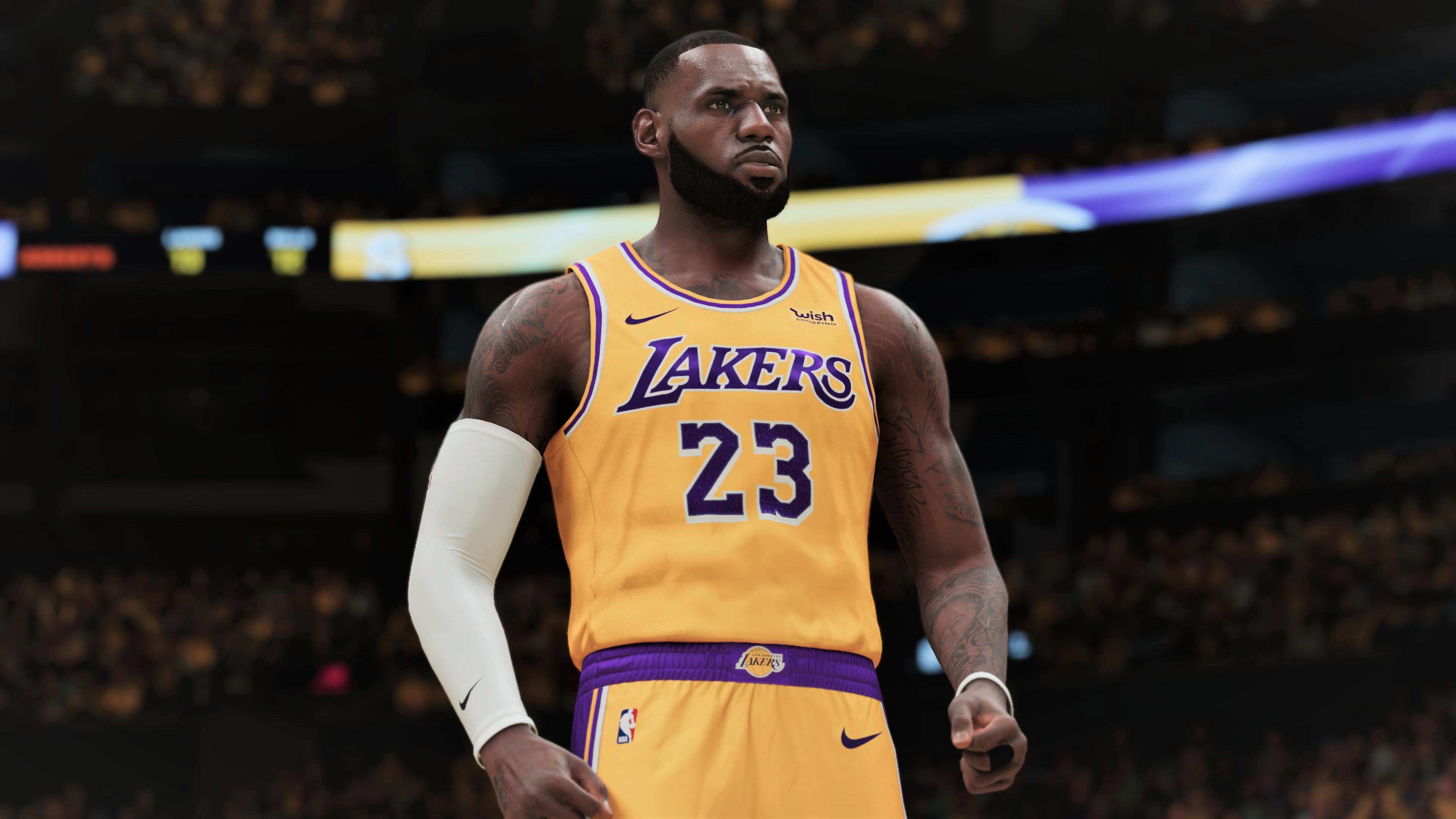 LeBron James Los Angeles Lakers Playstation 5 NBA 2K21 Basketball Video Games 3840x2160
