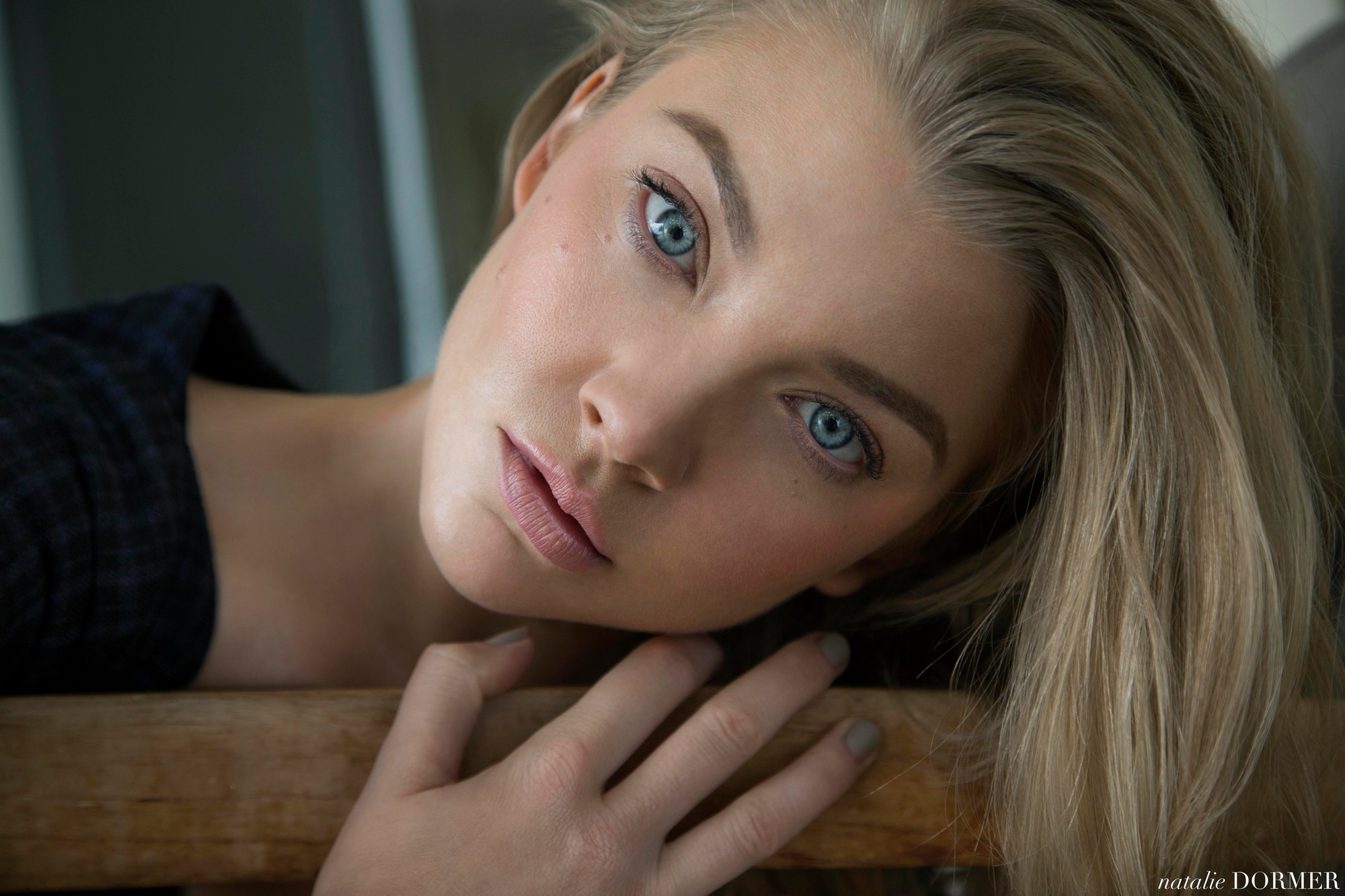 Natalie Dormer Women Actress Face Blue Eyes Blonde Long Hair Closeup 2000x1333