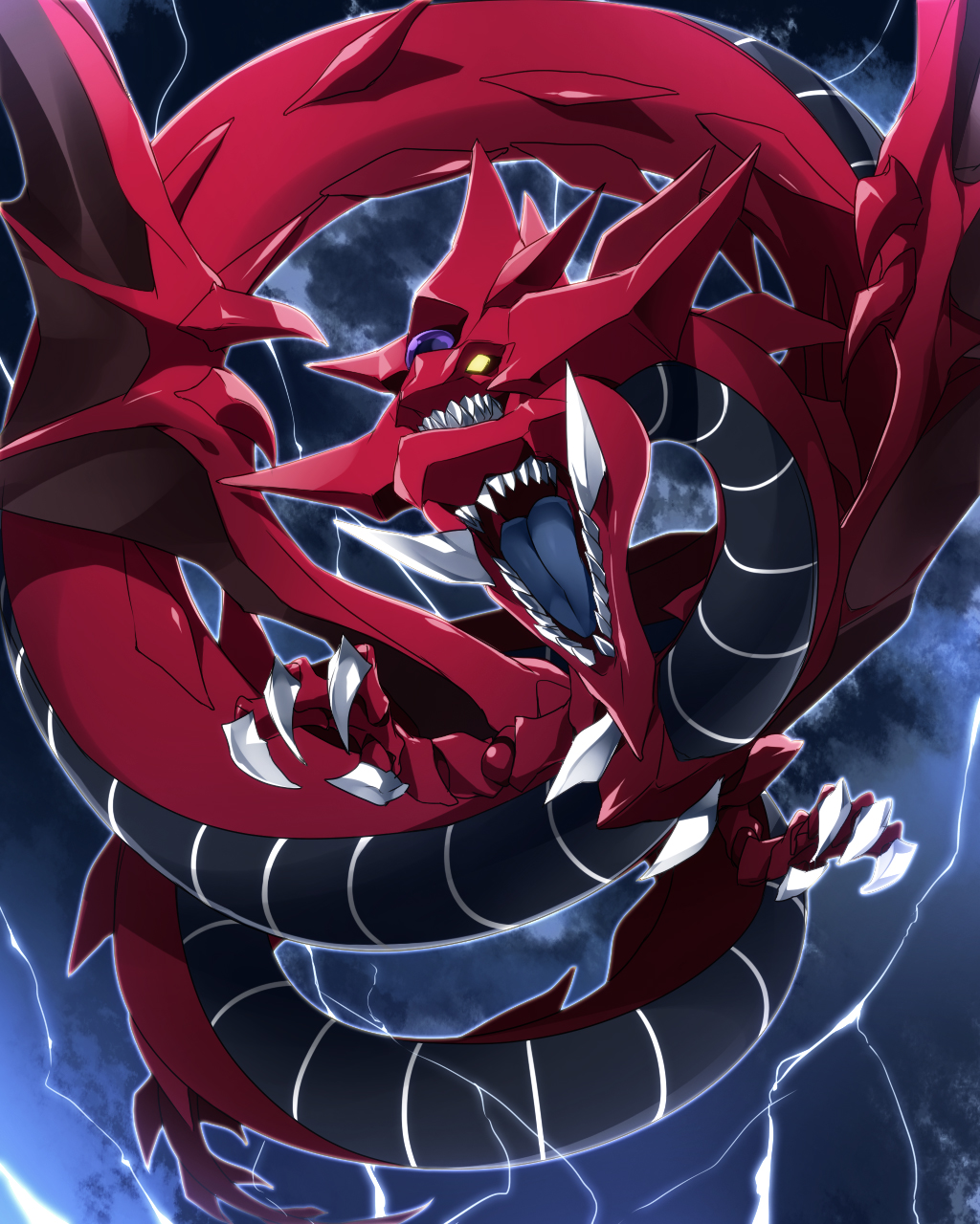 Anime Trading Card Games Slifer The Sky Dragon Yu Gi Oh Fan Art Artwork Digital Art 1024x1280